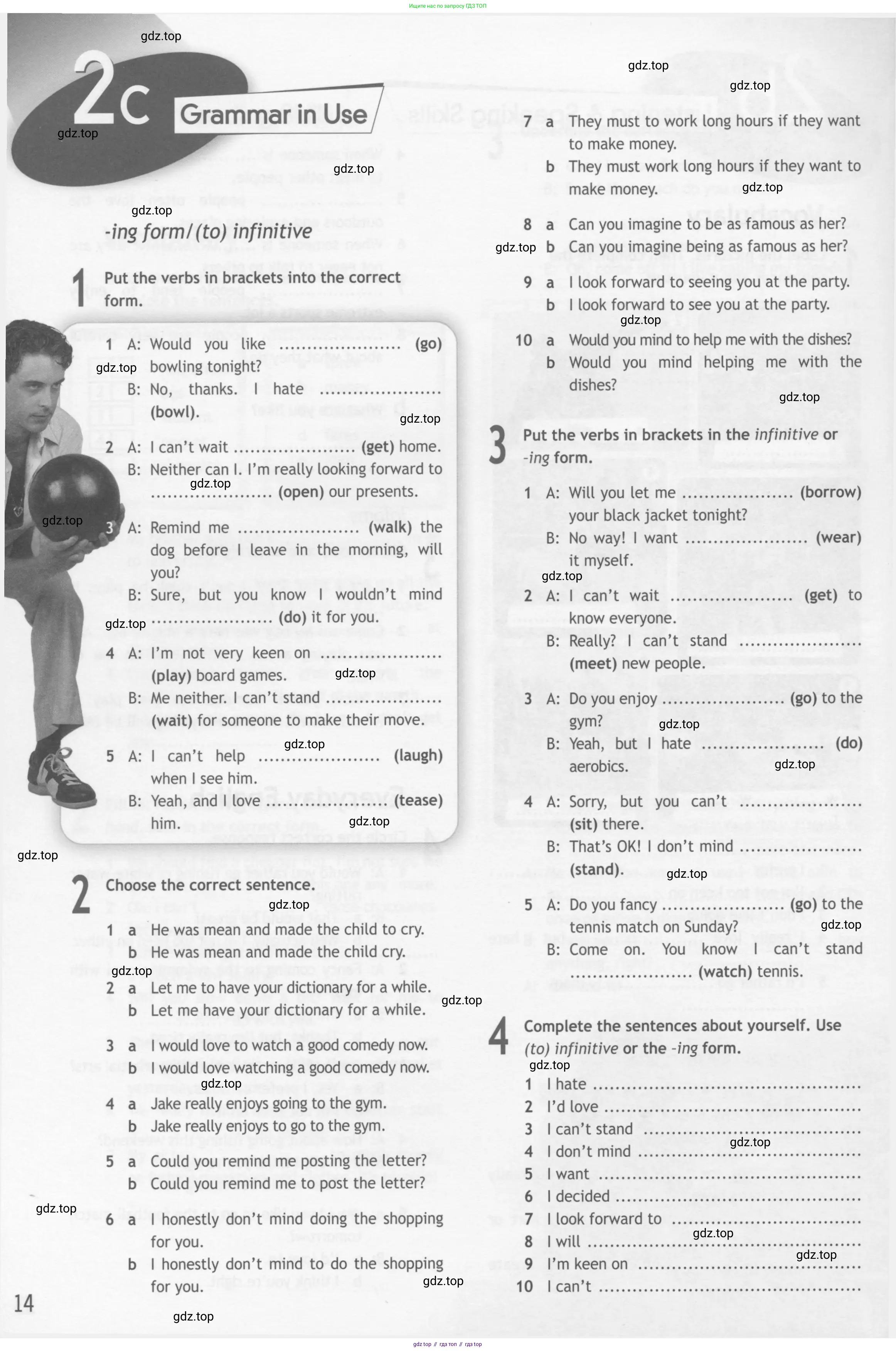 Английский язык (english), 10 класс Рабочая тетрадь (workbook), авторы: Афанасьева Ольга Васильевна (Afanasyeva Olga), Дули Дженни (Dooley Jenny), Михеева Ирина Владимировна (Mikheeva Irina), Оби Боб (Obee Bob), Эванс Вирджиния (Evans Virginia), издательство Просвещение, Москва, 2019, красного цвета, страница 14
