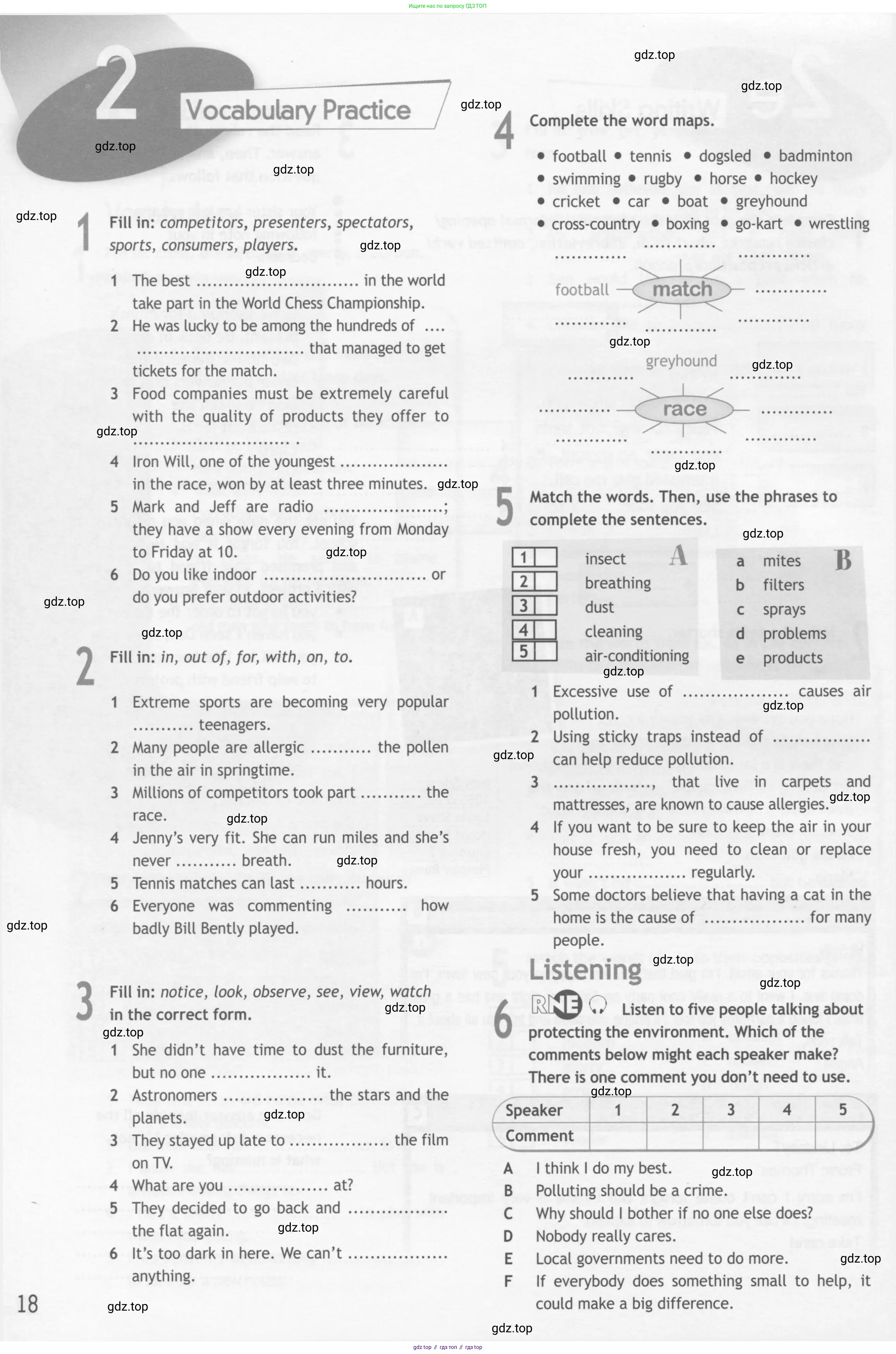 Английский язык (english), 10 класс Рабочая тетрадь (workbook), авторы: Афанасьева Ольга Васильевна (Afanasyeva Olga), Дули Дженни (Dooley Jenny), Михеева Ирина Владимировна (Mikheeva Irina), Оби Боб (Obee Bob), Эванс Вирджиния (Evans Virginia), издательство Просвещение, Москва, 2019, красного цвета, страница 18
