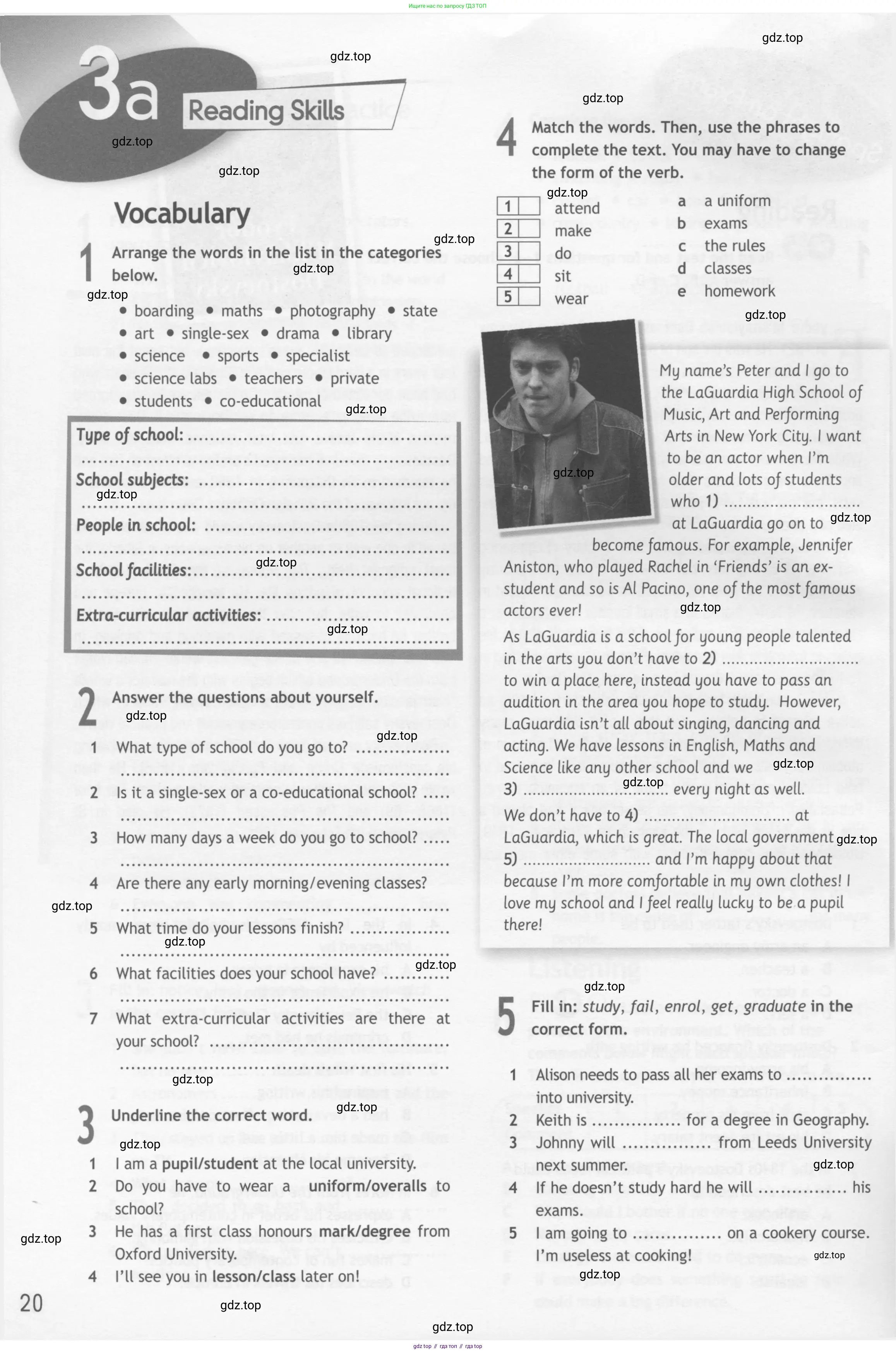 Английский язык (english), 10 класс Рабочая тетрадь (workbook), авторы: Афанасьева Ольга Васильевна (Afanasyeva Olga), Дули Дженни (Dooley Jenny), Михеева Ирина Владимировна (Mikheeva Irina), Оби Боб (Obee Bob), Эванс Вирджиния (Evans Virginia), издательство Просвещение, Москва, 2019, красного цвета, страница 20