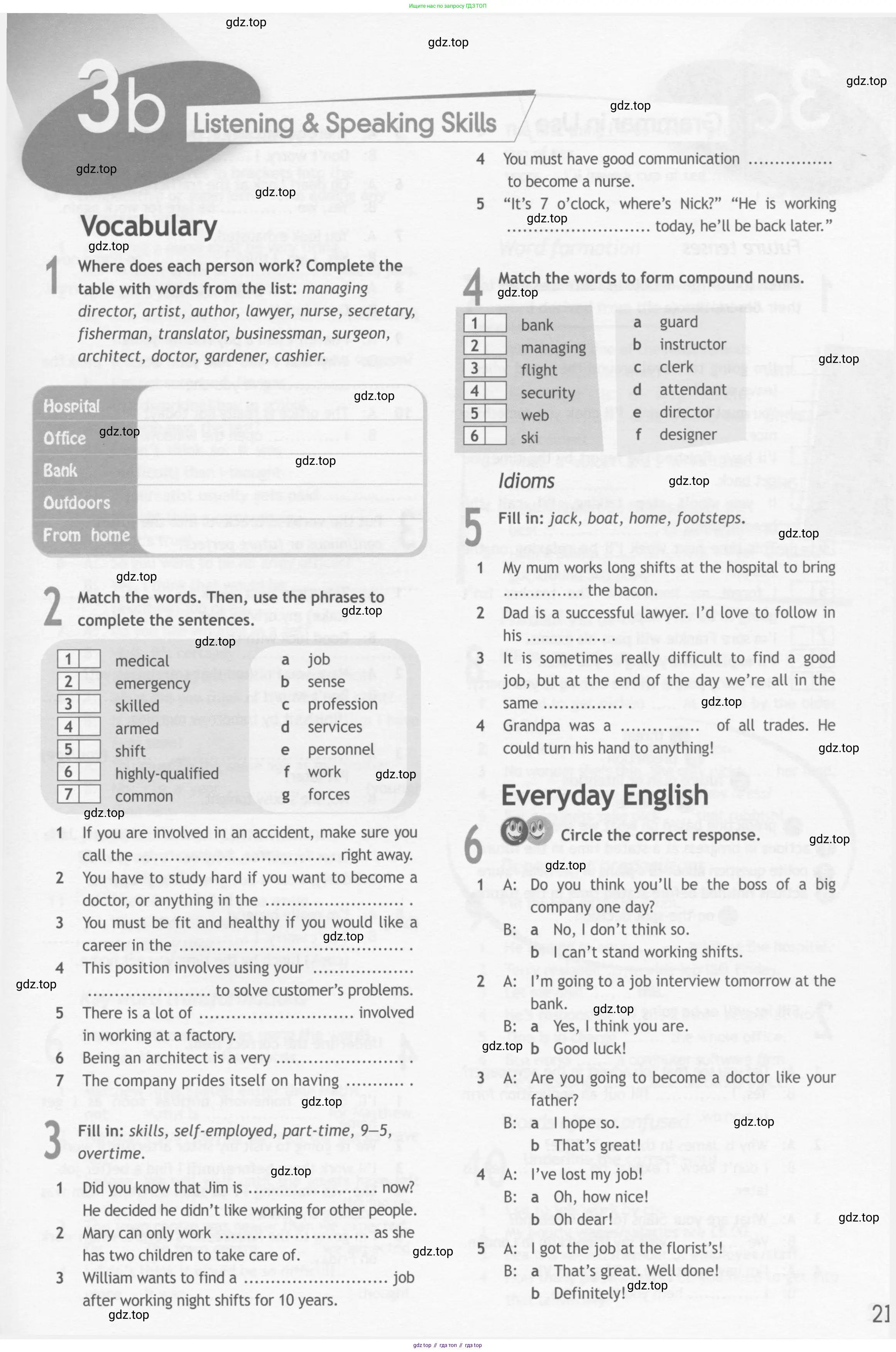Английский язык (english), 10 класс Рабочая тетрадь (workbook), авторы: Афанасьева Ольга Васильевна (Afanasyeva Olga), Дули Дженни (Dooley Jenny), Михеева Ирина Владимировна (Mikheeva Irina), Оби Боб (Obee Bob), Эванс Вирджиния (Evans Virginia), издательство Просвещение, Москва, 2019, красного цвета, страница 21
