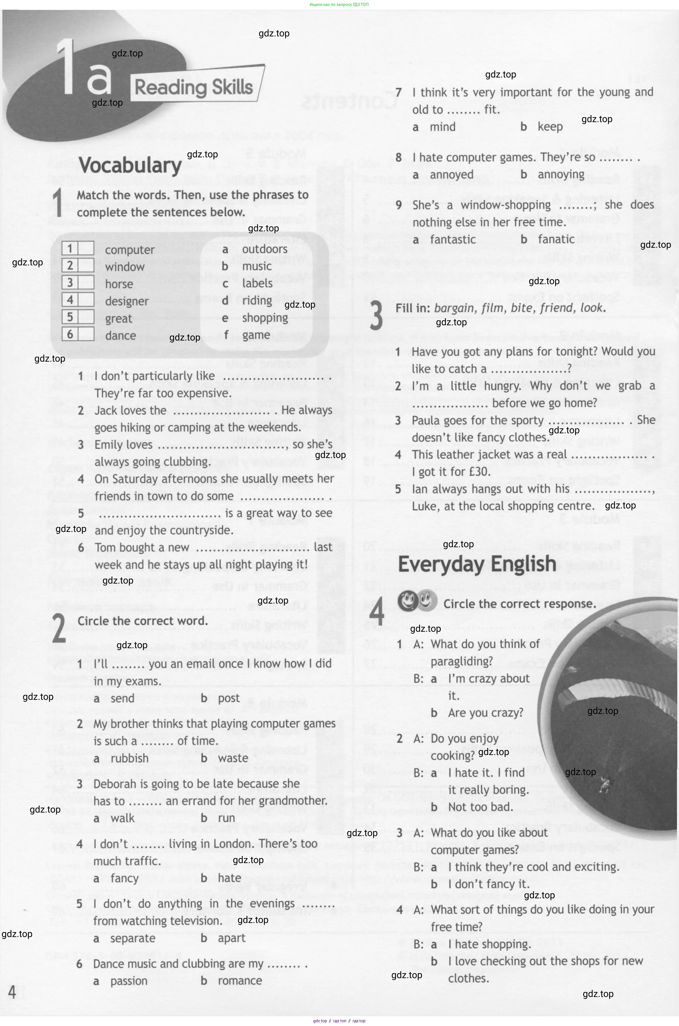 Английский язык (english), 10 класс Рабочая тетрадь (workbook), авторы: Афанасьева Ольга Васильевна (Afanasyeva Olga), Дули Дженни (Dooley Jenny), Михеева Ирина Владимировна (Mikheeva Irina), Оби Боб (Obee Bob), Эванс Вирджиния (Evans Virginia), издательство Просвещение, Москва, 2019, красного цвета, страница 4