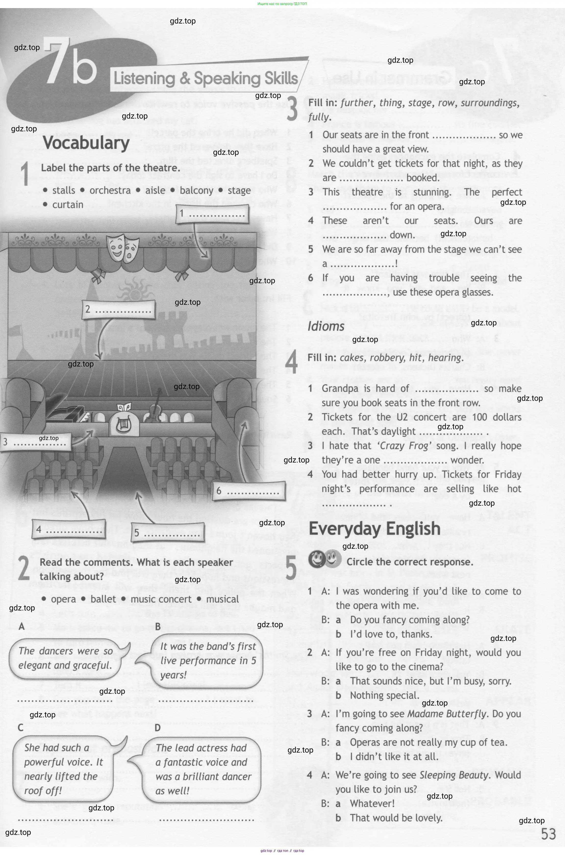 Английский язык (english), 10 класс Рабочая тетрадь (workbook), авторы: Афанасьева Ольга Васильевна (Afanasyeva Olga), Дули Дженни (Dooley Jenny), Михеева Ирина Владимировна (Mikheeva Irina), Оби Боб (Obee Bob), Эванс Вирджиния (Evans Virginia), издательство Просвещение, Москва, 2019, красного цвета, страница 53