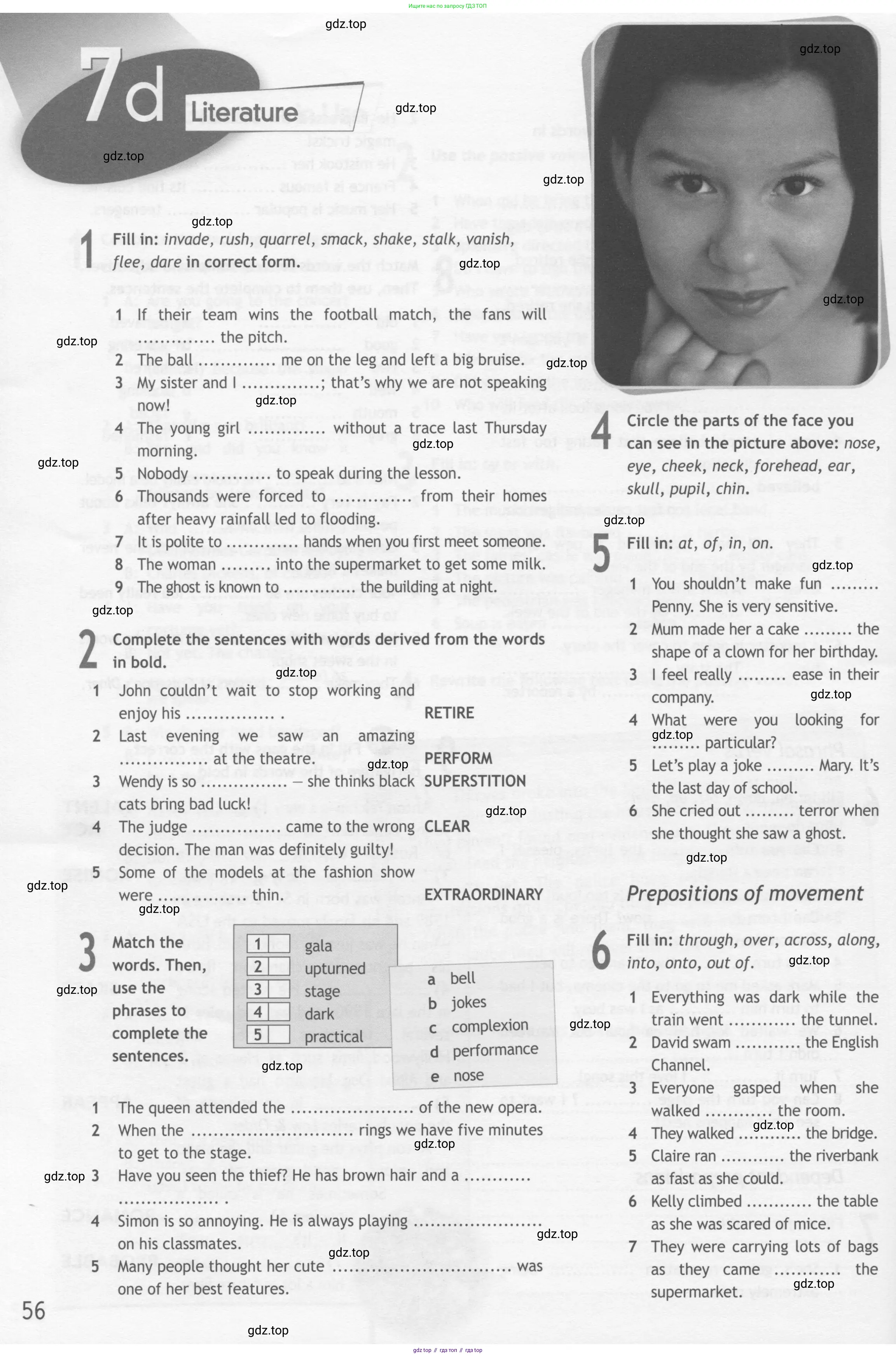 Английский язык (english), 10 класс Рабочая тетрадь (workbook), авторы: Афанасьева Ольга Васильевна (Afanasyeva Olga), Дули Дженни (Dooley Jenny), Михеева Ирина Владимировна (Mikheeva Irina), Оби Боб (Obee Bob), Эванс Вирджиния (Evans Virginia), издательство Просвещение, Москва, 2019, красного цвета, страница 56