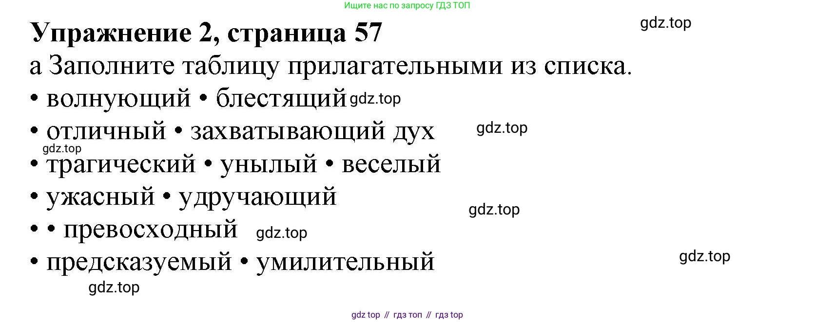 ГДЗ Английский язык (english), 10 класс Рабочая тетрадь (workbook), авторы: Афанасьева Ольга Васильевна (Afanasyeva Olga), Дули Дженни (Dooley Jenny), Михеева Ирина Владимировна (Mikheeva Irina), Оби Боб (Obee Bob), Эванс Вирджиния (Evans Virginia), издательство Просвещение, Москва, 2019, красного цвета, страница 57, номер 2, Решение 1