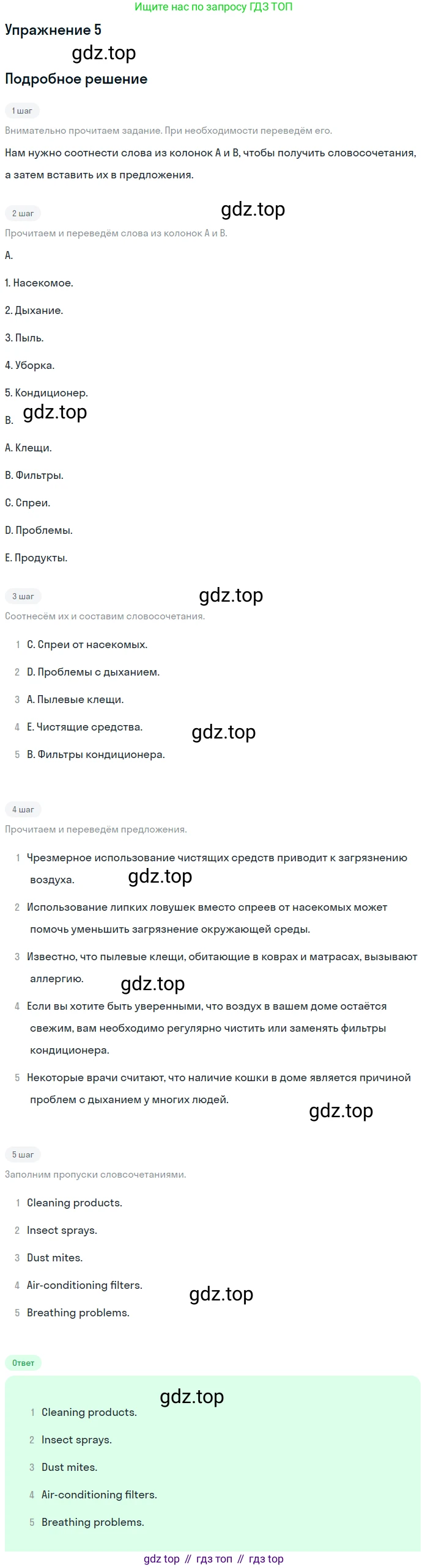 ГДЗ Английский язык (english), 10 класс Рабочая тетрадь (workbook), авторы: Афанасьева Ольга Васильевна (Afanasyeva Olga), Дули Дженни (Dooley Jenny), Михеева Ирина Владимировна (Mikheeva Irina), Оби Боб (Obee Bob), Эванс Вирджиния (Evans Virginia), издательство Просвещение, Москва, 2019, красного цвета, страница 18, номер 5, Решение 3