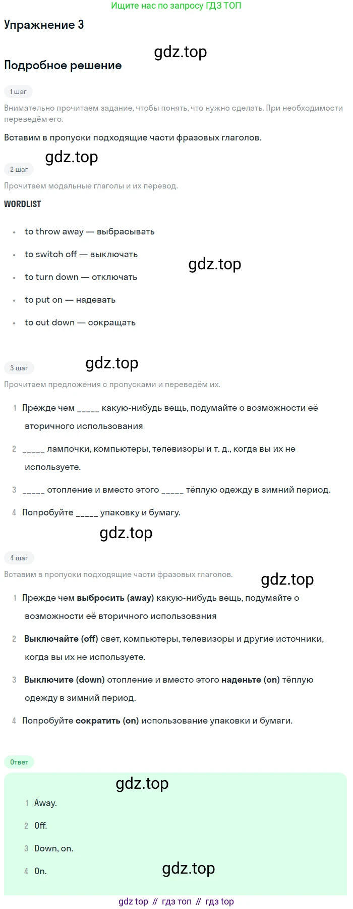 Английский язык (english), 10 класс Рабочая тетрадь (workbook), авторы: Афанасьева Ольга Васильевна (Afanasyeva Olga), Дули Дженни (Dooley Jenny), Михеева Ирина Владимировна (Mikheeva Irina), Оби Боб (Obee Bob), Эванс Вирджиния (Evans Virginia), издательство Просвещение, Москва, 2019, красного цвета, страница 28, номер 3, Решение 3