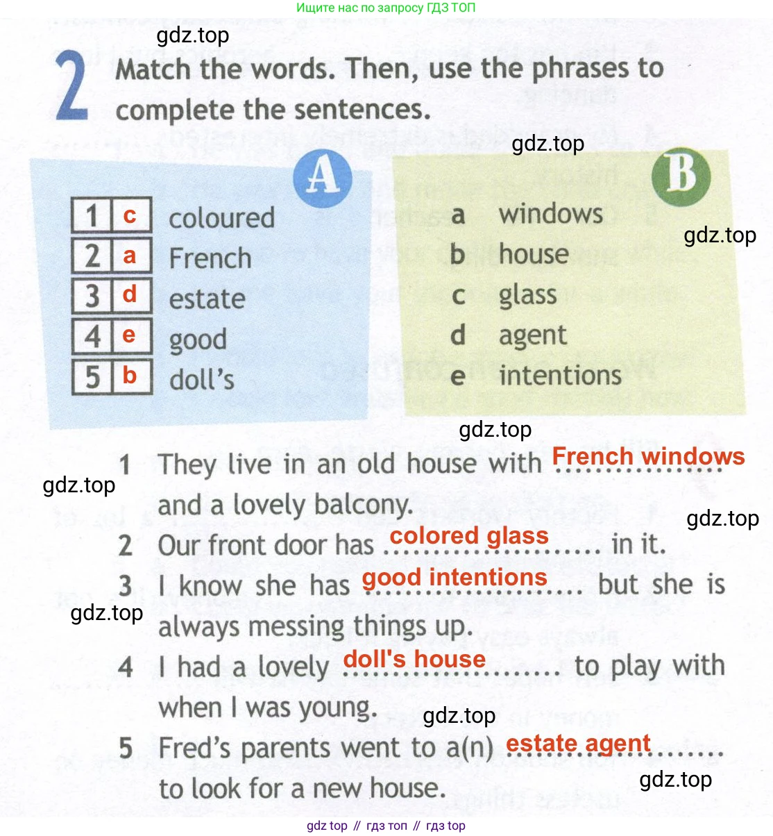 ГДЗ Английский язык (english), 10 класс Рабочая тетрадь (workbook), авторы: Афанасьева Ольга Васильевна (Afanasyeva Olga), Дули Дженни (Dooley Jenny), Михеева Ирина Владимировна (Mikheeva Irina), Оби Боб (Obee Bob), Эванс Вирджиния (Evans Virginia), издательство Просвещение, Москва, 2019, красного цвета, страница 16, номер 2, Решение 2