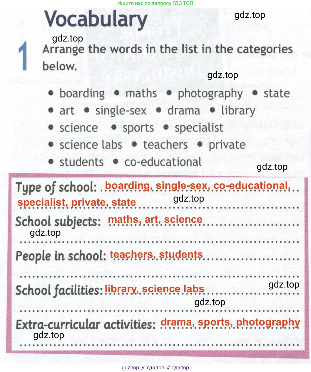 ГДЗ Английский язык (english), 10 класс Рабочая тетрадь (workbook), авторы: Афанасьева Ольга Васильевна (Afanasyeva Olga), Дули Дженни (Dooley Jenny), Михеева Ирина Владимировна (Mikheeva Irina), Оби Боб (Obee Bob), Эванс Вирджиния (Evans Virginia), издательство Просвещение, Москва, 2019, красного цвета, страница 20, номер 1, Решение 2