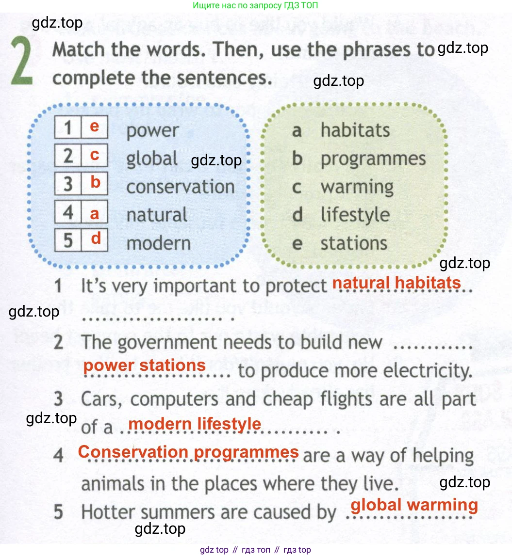 ГДЗ Английский язык (english), 10 класс Рабочая тетрадь (workbook), авторы: Афанасьева Ольга Васильевна (Afanasyeva Olga), Дули Дженни (Dooley Jenny), Михеева Ирина Владимировна (Mikheeva Irina), Оби Боб (Obee Bob), Эванс Вирджиния (Evans Virginia), издательство Просвещение, Москва, 2019, красного цвета, страница 29, номер 2, Решение 2