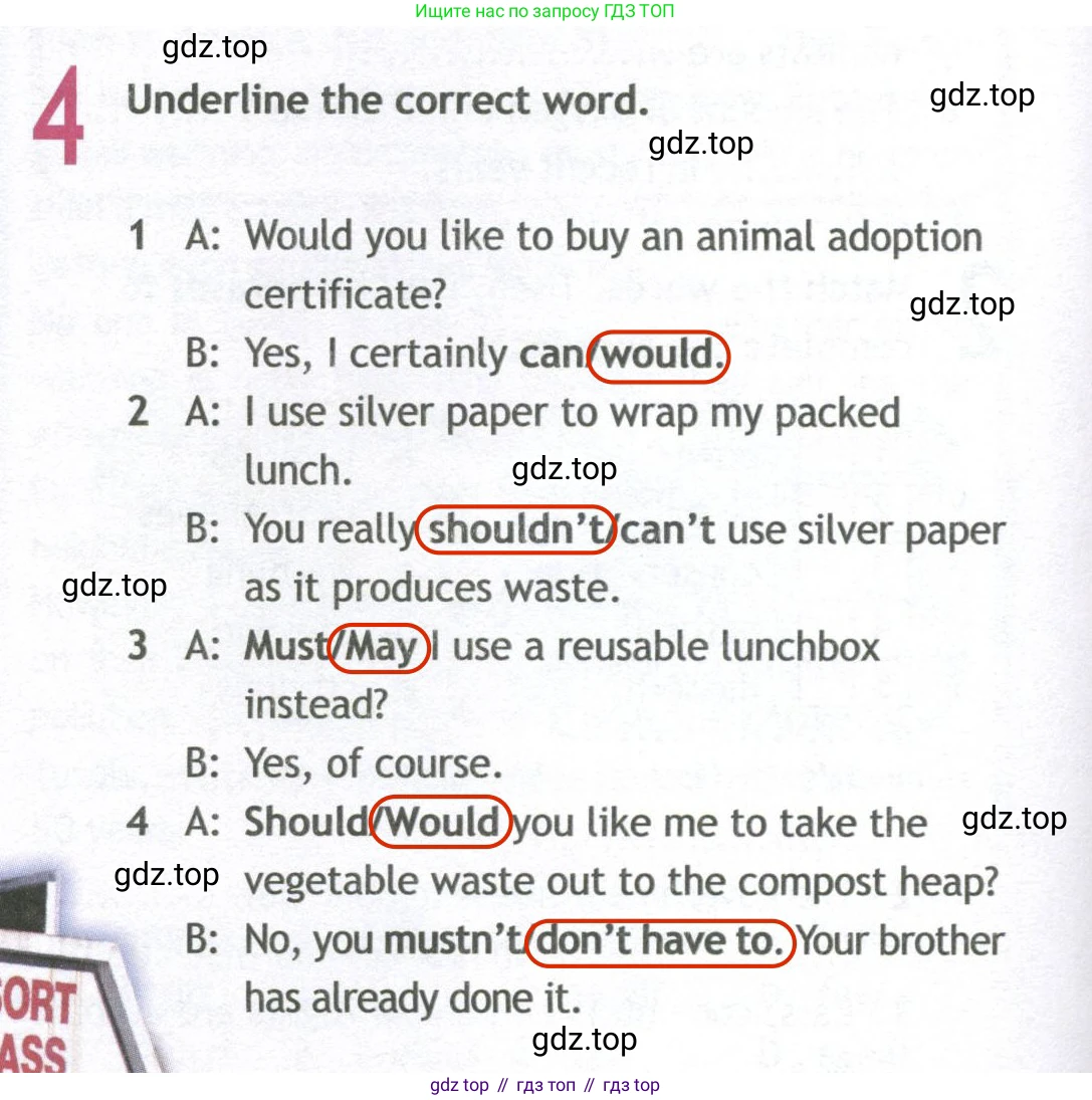 ГДЗ Английский язык (english), 10 класс Рабочая тетрадь (workbook), авторы: Афанасьева Ольга Васильевна (Afanasyeva Olga), Дули Дженни (Dooley Jenny), Михеева Ирина Владимировна (Mikheeva Irina), Оби Боб (Obee Bob), Эванс Вирджиния (Evans Virginia), издательство Просвещение, Москва, 2019, красного цвета, страница 30, номер 4, Решение 2