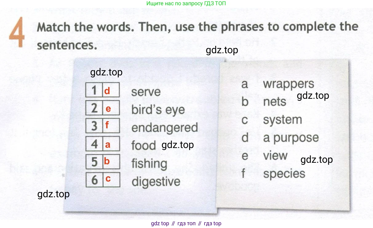 ГДЗ Английский язык (english), 10 класс Рабочая тетрадь (workbook), авторы: Афанасьева Ольга Васильевна (Afanasyeva Olga), Дули Дженни (Dooley Jenny), Михеева Ирина Владимировна (Mikheeva Irina), Оби Боб (Obee Bob), Эванс Вирджиния (Evans Virginia), издательство Просвещение, Москва, 2019, красного цвета, страница 42, номер 4, Решение 2