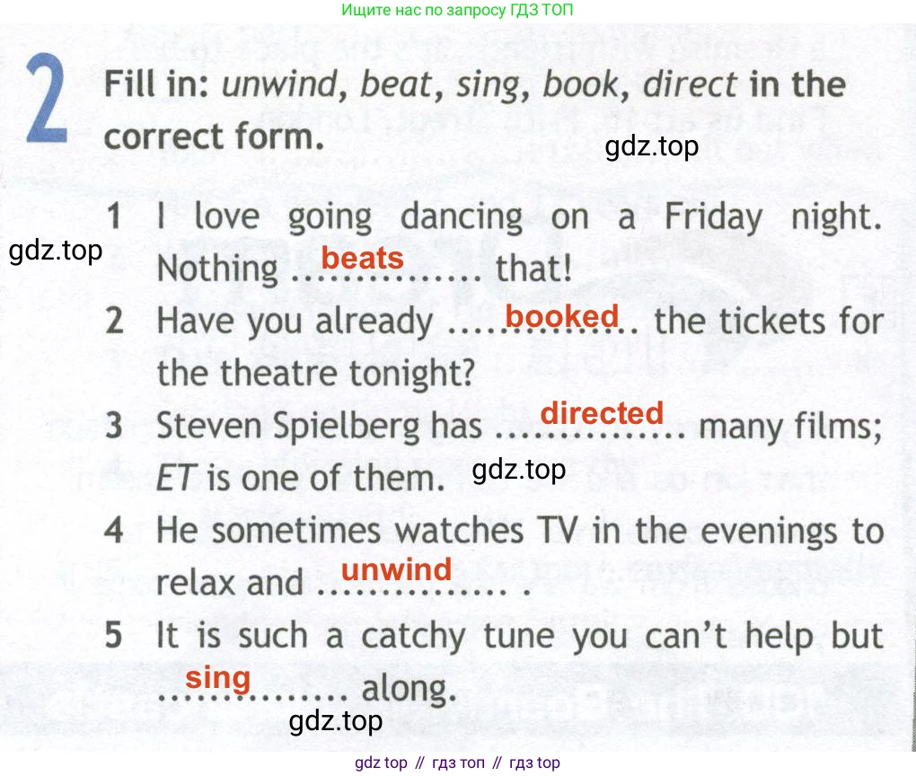 ГДЗ Английский язык (english), 10 класс Рабочая тетрадь (workbook), авторы: Афанасьева Ольга Васильевна (Afanasyeva Olga), Дули Дженни (Dooley Jenny), Михеева Ирина Владимировна (Mikheeva Irina), Оби Боб (Obee Bob), Эванс Вирджиния (Evans Virginia), издательство Просвещение, Москва, 2019, красного цвета, страница 52, номер 2, Решение 2