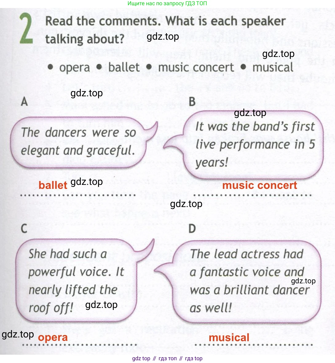 ГДЗ Английский язык (english), 10 класс Рабочая тетрадь (workbook), авторы: Афанасьева Ольга Васильевна (Afanasyeva Olga), Дули Дженни (Dooley Jenny), Михеева Ирина Владимировна (Mikheeva Irina), Оби Боб (Obee Bob), Эванс Вирджиния (Evans Virginia), издательство Просвещение, Москва, 2019, красного цвета, страница 53, номер 2, Решение 2