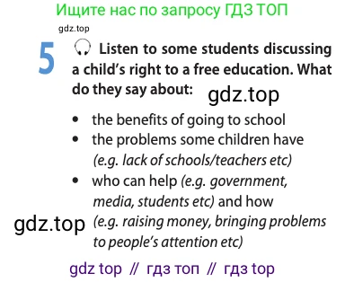 Английский язык (english), 10 класс Учебник (Student's book), авторы: Афанасьева Ольга Васильевна (Afanasyeva Olga), Дули Дженни (Dooley Jenny), Михеева Ирина Владимировна (Mikheeva Irina), Оби Боб (Obee Bob), Эванс Вирджиния (Evans Virginia), издательство Просвещение, Москва, 2019, красного цвета, страница 58, номер 5, Условие
