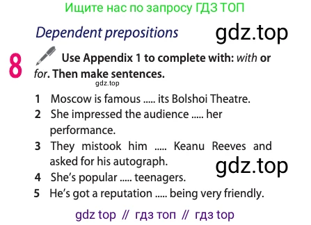 Английский язык (english), 10 класс Учебник (Student's book), авторы: Афанасьева Ольга Васильевна (Afanasyeva Olga), Дули Дженни (Dooley Jenny), Михеева Ирина Владимировна (Mikheeva Irina), Оби Боб (Obee Bob), Эванс Вирджиния (Evans Virginia), издательство Просвещение, Москва, 2019, красного цвета, страница 127, номер 8, Условие