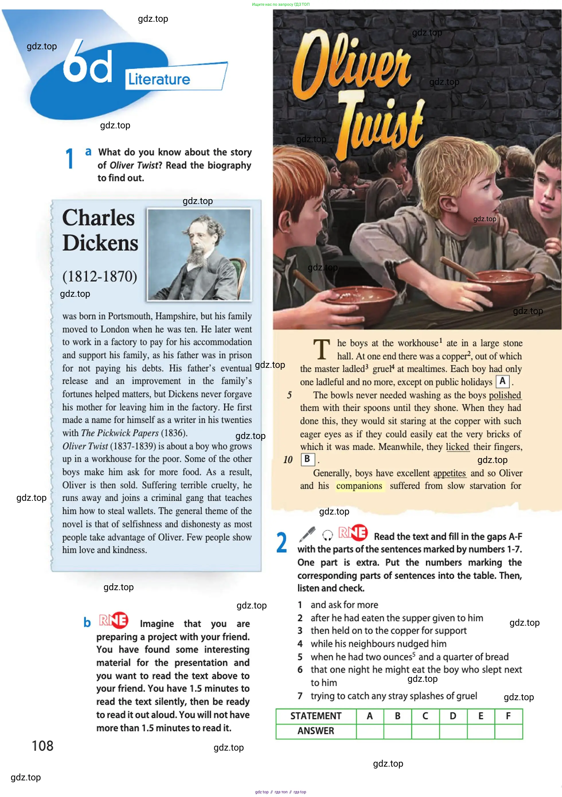 Английский язык (english), 10 класс Учебник (Student's book), авторы: Афанасьева Ольга Васильевна (Afanasyeva Olga), Дули Дженни (Dooley Jenny), Михеева Ирина Владимировна (Mikheeva Irina), Оби Боб (Obee Bob), Эванс Вирджиния (Evans Virginia), издательство Просвещение, Москва, 2019, красного цвета, страница 108