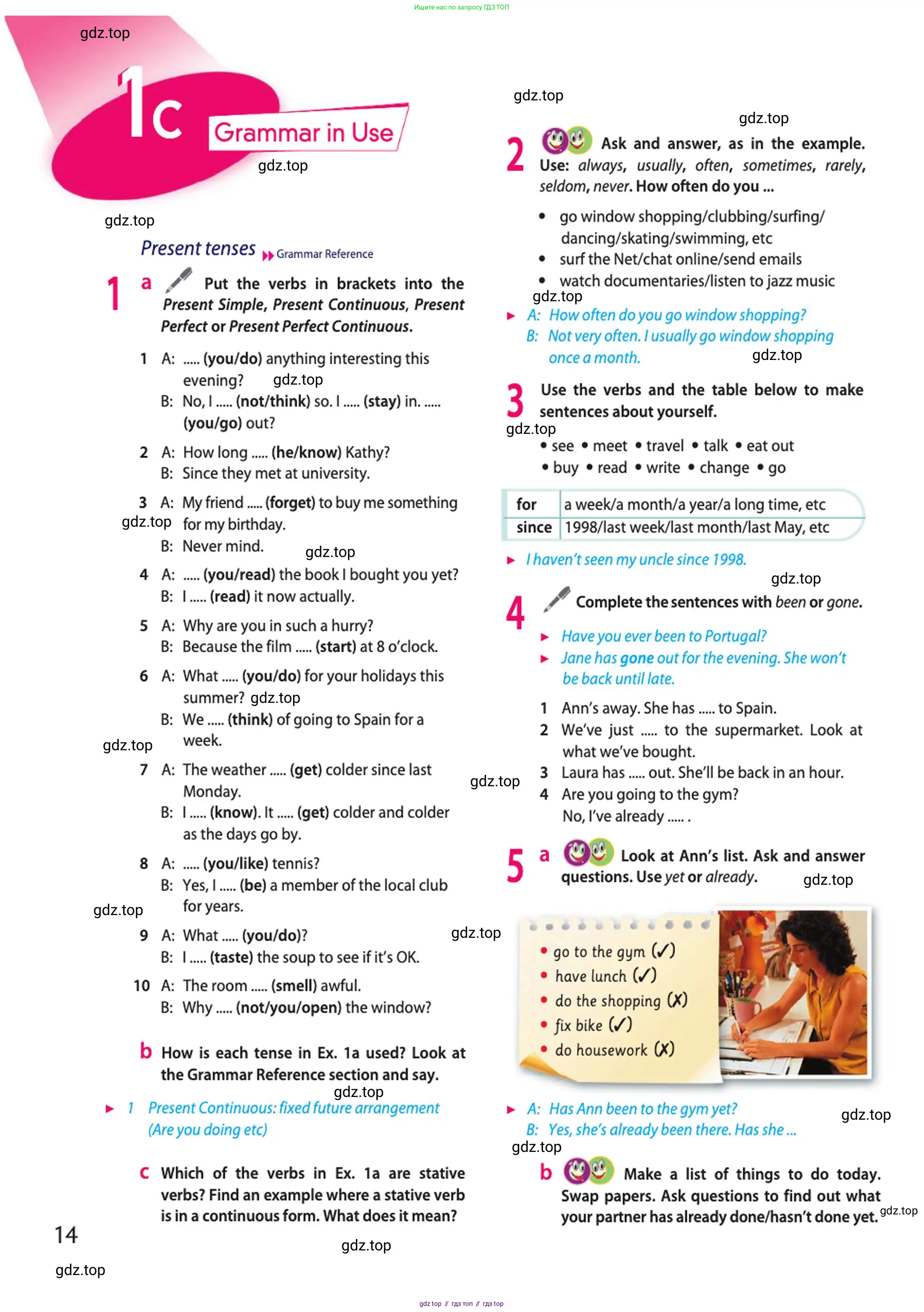 Английский язык (english), 10 класс Учебник (Student's book), авторы: Афанасьева Ольга Васильевна (Afanasyeva Olga), Дули Дженни (Dooley Jenny), Михеева Ирина Владимировна (Mikheeva Irina), Оби Боб (Obee Bob), Эванс Вирджиния (Evans Virginia), издательство Просвещение, Москва, 2019, красного цвета, страница 14
