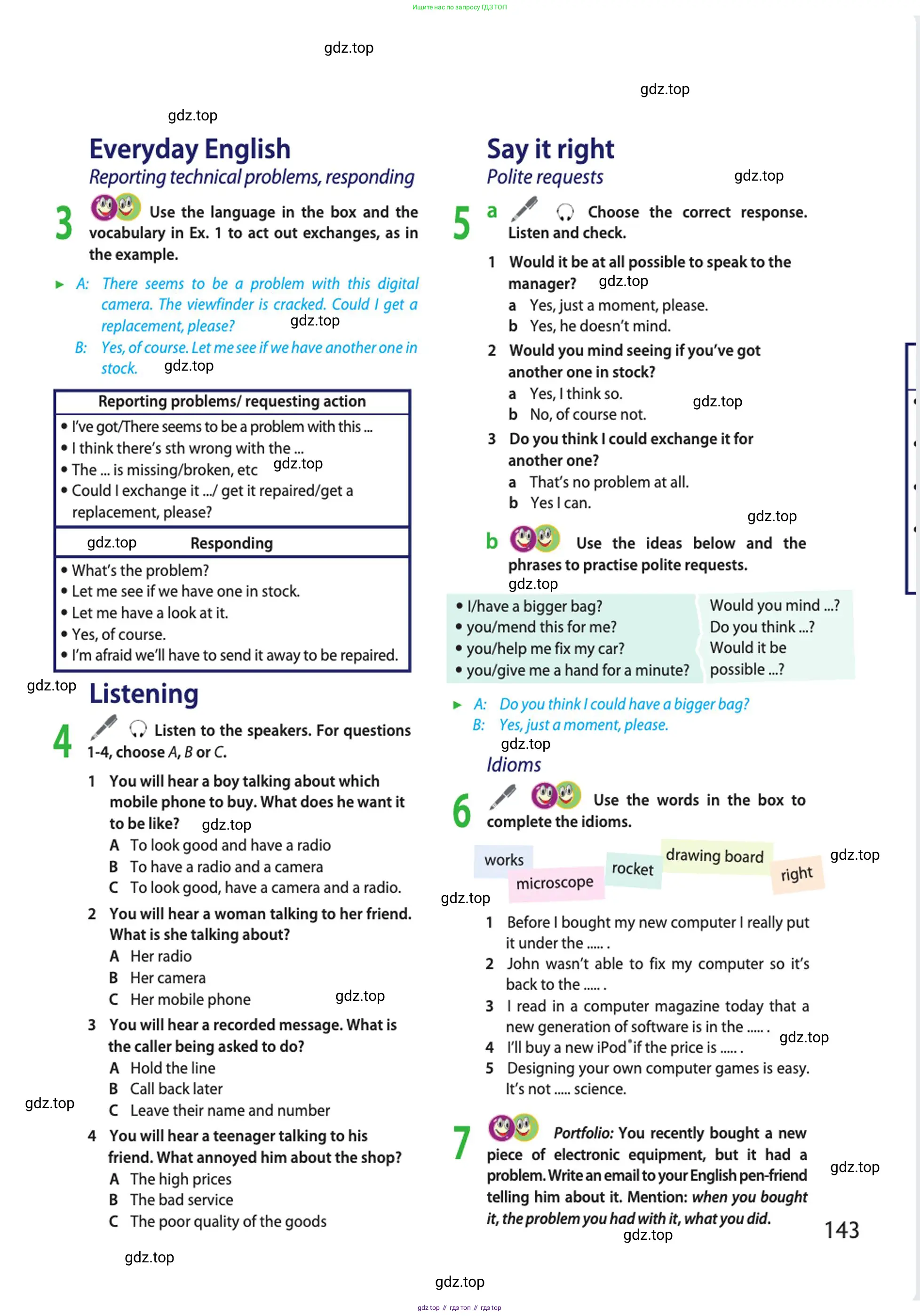Английский язык (english), 10 класс Учебник (Student's book), авторы: Афанасьева Ольга Васильевна (Afanasyeva Olga), Дули Дженни (Dooley Jenny), Михеева Ирина Владимировна (Mikheeva Irina), Оби Боб (Obee Bob), Эванс Вирджиния (Evans Virginia), издательство Просвещение, Москва, 2019, красного цвета, страница 143