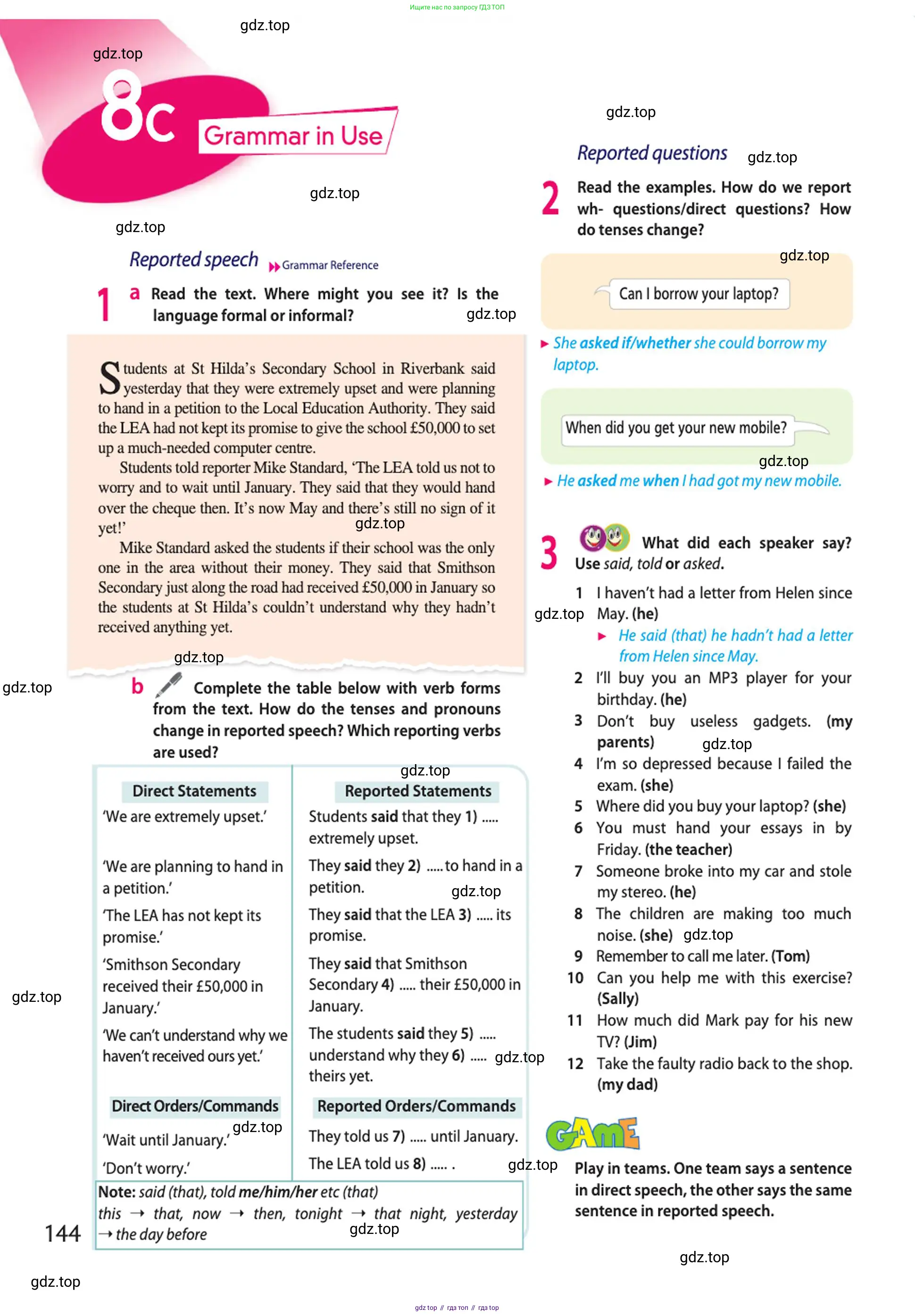 Английский язык (english), 10 класс Учебник (Student's book), авторы: Афанасьева Ольга Васильевна (Afanasyeva Olga), Дули Дженни (Dooley Jenny), Михеева Ирина Владимировна (Mikheeva Irina), Оби Боб (Obee Bob), Эванс Вирджиния (Evans Virginia), издательство Просвещение, Москва, 2019, красного цвета, страница 144