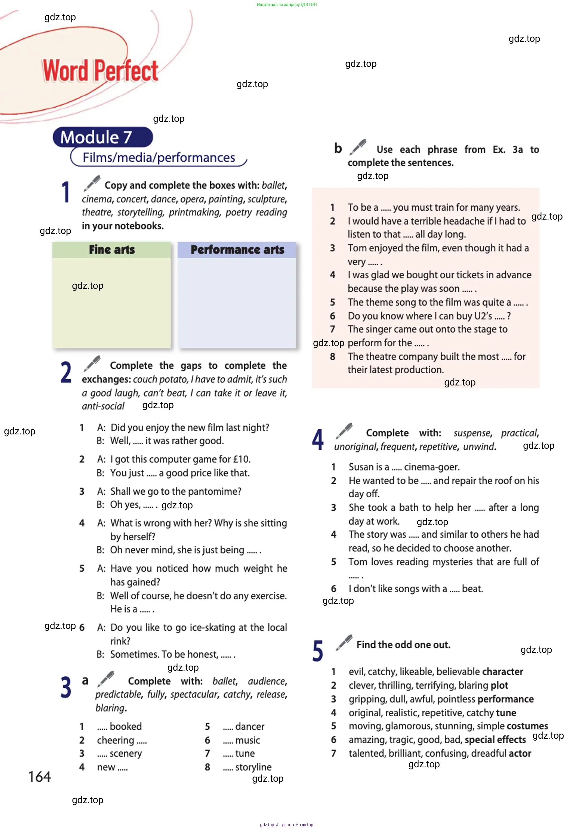 Английский язык (english), 10 класс Учебник (Student's book), авторы: Афанасьева Ольга Васильевна (Afanasyeva Olga), Дули Дженни (Dooley Jenny), Михеева Ирина Владимировна (Mikheeva Irina), Оби Боб (Obee Bob), Эванс Вирджиния (Evans Virginia), издательство Просвещение, Москва, 2019, красного цвета, страница 164