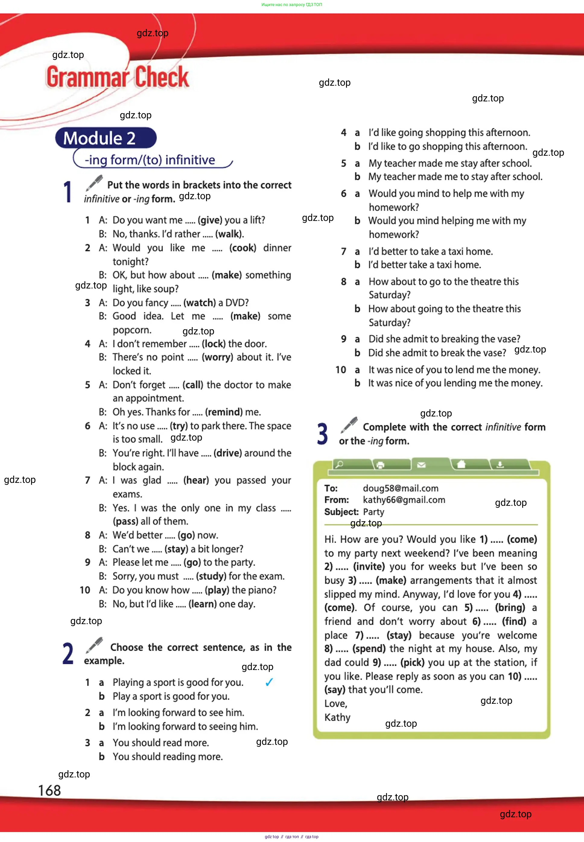 Английский язык (english), 10 класс Учебник (Student's book), авторы: Афанасьева Ольга Васильевна (Afanasyeva Olga), Дули Дженни (Dooley Jenny), Михеева Ирина Владимировна (Mikheeva Irina), Оби Боб (Obee Bob), Эванс Вирджиния (Evans Virginia), издательство Просвещение, Москва, 2019, красного цвета, страница 168