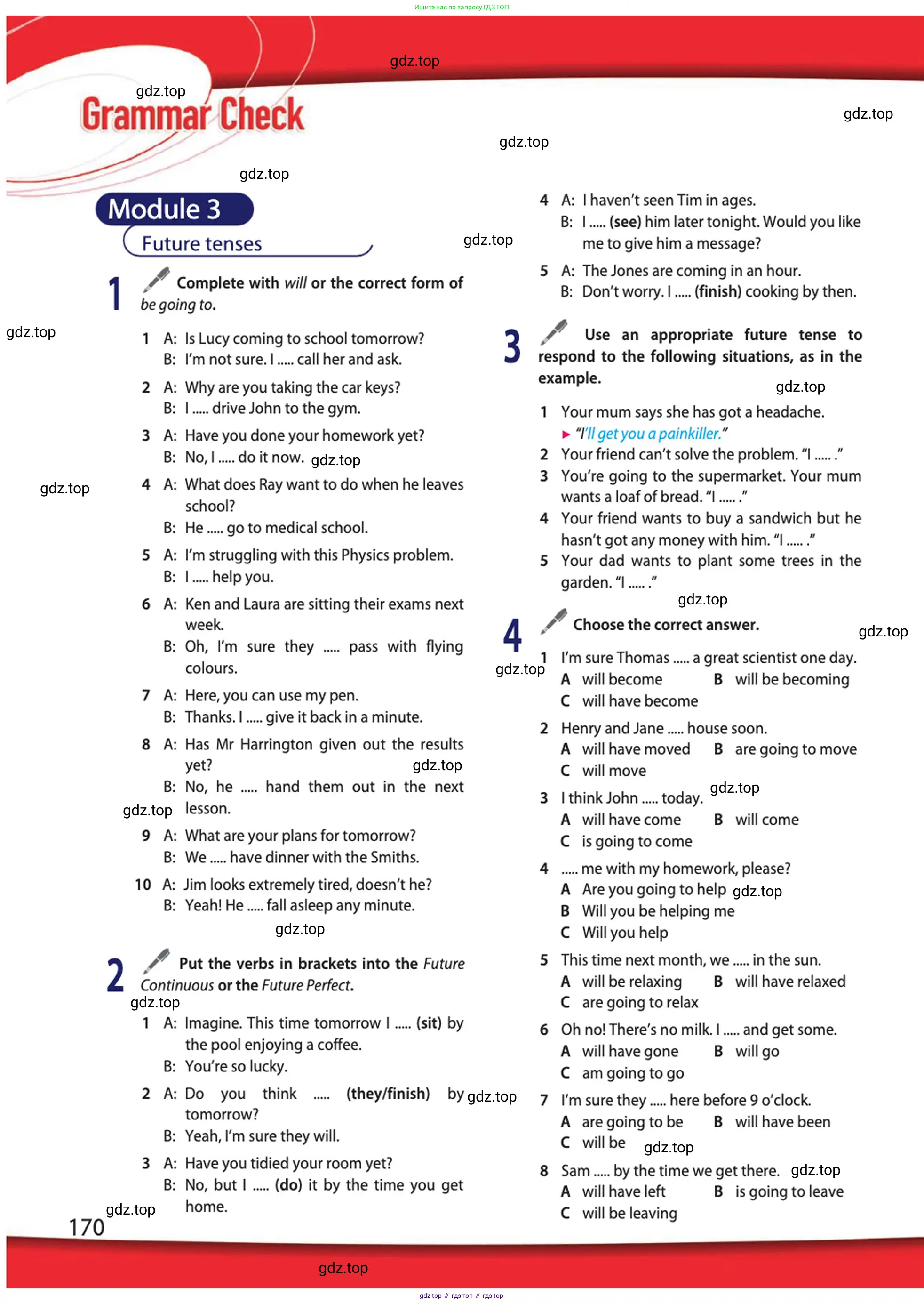 Английский язык (english), 10 класс Учебник (Student's book), авторы: Афанасьева Ольга Васильевна (Afanasyeva Olga), Дули Дженни (Dooley Jenny), Михеева Ирина Владимировна (Mikheeva Irina), Оби Боб (Obee Bob), Эванс Вирджиния (Evans Virginia), издательство Просвещение, Москва, 2019, красного цвета, страница 170