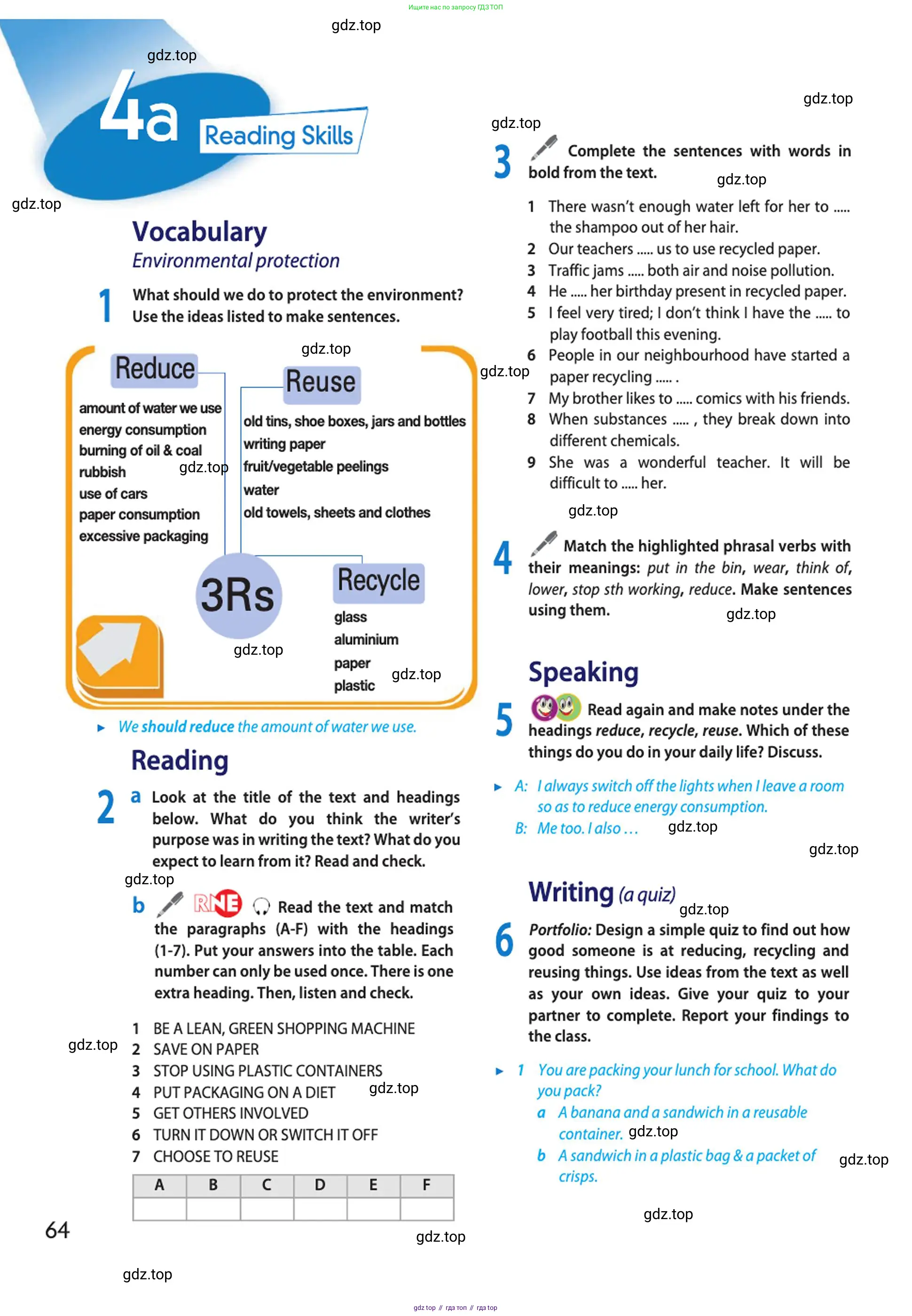 Английский язык (english), 10 класс Учебник (Student's book), авторы: Афанасьева Ольга Васильевна (Afanasyeva Olga), Дули Дженни (Dooley Jenny), Михеева Ирина Владимировна (Mikheeva Irina), Оби Боб (Obee Bob), Эванс Вирджиния (Evans Virginia), издательство Просвещение, Москва, 2019, красного цвета, страница 64