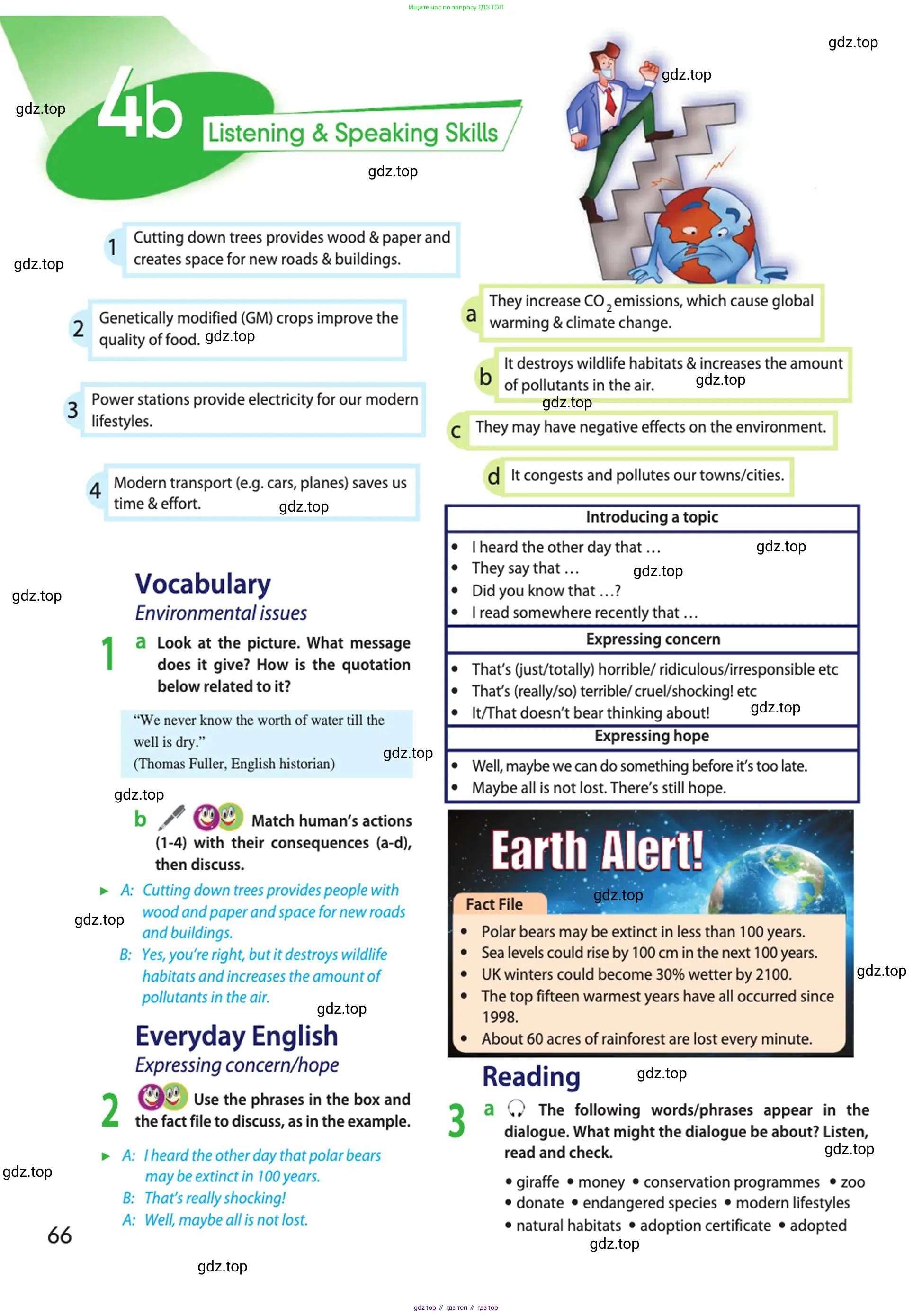 Английский язык (english), 10 класс Учебник (Student's book), авторы: Афанасьева Ольга Васильевна (Afanasyeva Olga), Дули Дженни (Dooley Jenny), Михеева Ирина Владимировна (Mikheeva Irina), Оби Боб (Obee Bob), Эванс Вирджиния (Evans Virginia), издательство Просвещение, Москва, 2019, красного цвета, страница 66