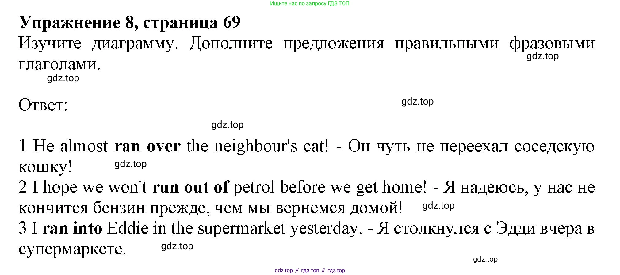 Английский язык (english), 10 класс Учебник (Student's book), авторы: Афанасьева Ольга Васильевна (Afanasyeva Olga), Дули Дженни (Dooley Jenny), Михеева Ирина Владимировна (Mikheeva Irina), Оби Боб (Obee Bob), Эванс Вирджиния (Evans Virginia), издательство Просвещение, Москва, 2019, красного цвета, страница 69, номер 8, Решение 1