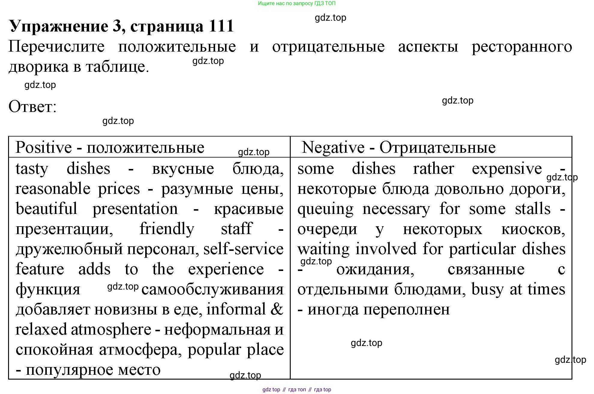 Английский язык (english), 10 класс Учебник (Student's book), авторы: Афанасьева Ольга Васильевна (Afanasyeva Olga), Дули Дженни (Dooley Jenny), Михеева Ирина Владимировна (Mikheeva Irina), Оби Боб (Obee Bob), Эванс Вирджиния (Evans Virginia), издательство Просвещение, Москва, 2019, красного цвета, страница 111, номер 3, Решение 1