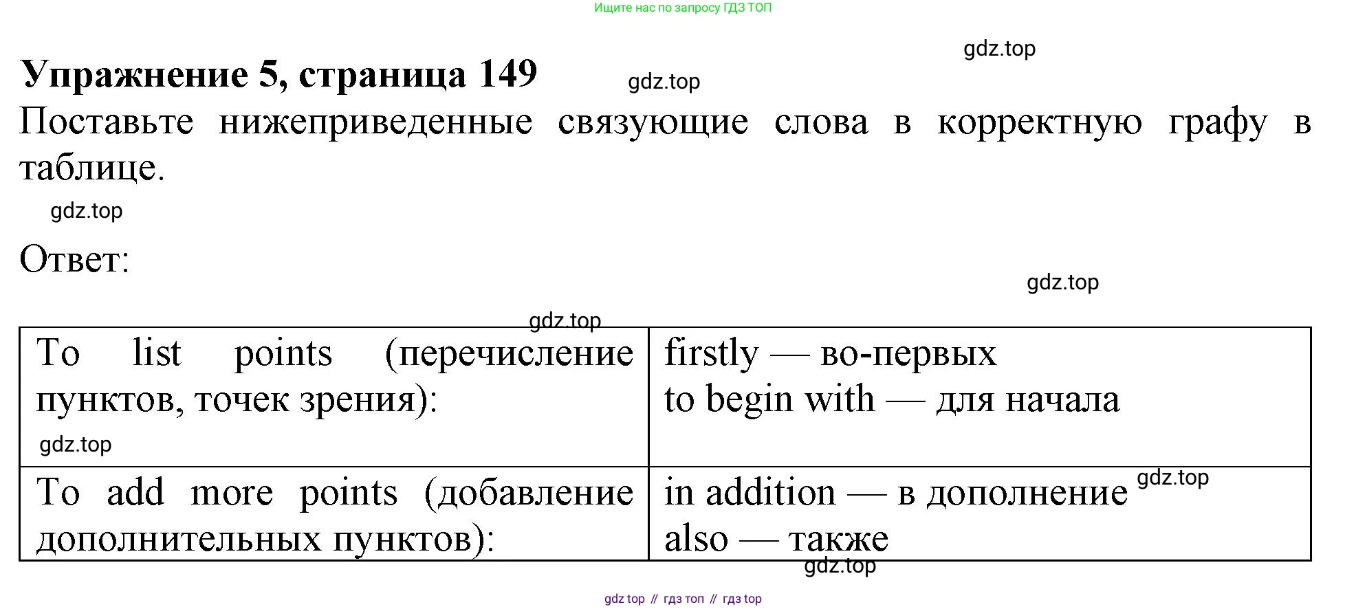 Английский язык (english), 10 класс Учебник (Student's book), авторы: Афанасьева Ольга Васильевна (Afanasyeva Olga), Дули Дженни (Dooley Jenny), Михеева Ирина Владимировна (Mikheeva Irina), Оби Боб (Obee Bob), Эванс Вирджиния (Evans Virginia), издательство Просвещение, Москва, 2019, красного цвета, страница 149, номер 5, Решение 1
