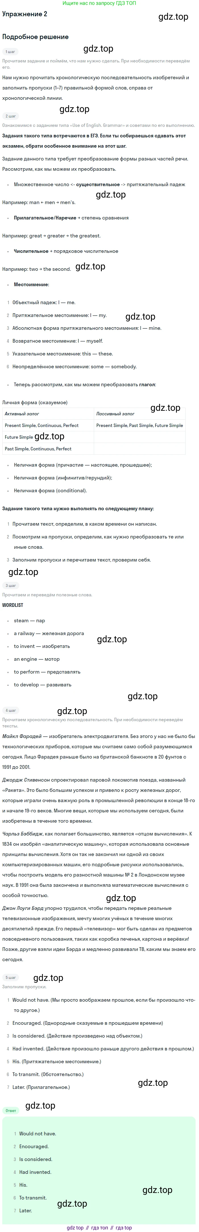 Английский язык (english), 10 класс Учебник (Student's book), авторы: Афанасьева Ольга Васильевна (Afanasyeva Olga), Дули Дженни (Dooley Jenny), Михеева Ирина Владимировна (Mikheeva Irina), Оби Боб (Obee Bob), Эванс Вирджиния (Evans Virginia), издательство Просвещение, Москва, 2019, красного цвета, страница 151, номер 2, Решение 2