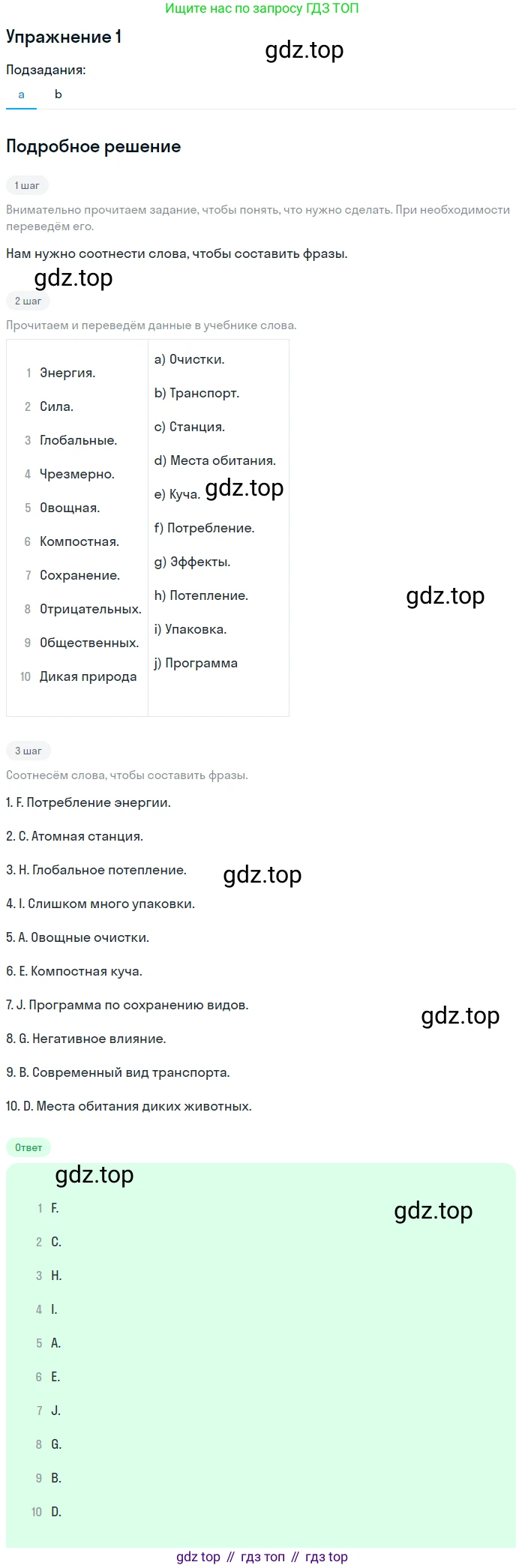 Английский язык (english), 10 класс Учебник (Student's book), авторы: Афанасьева Ольга Васильевна (Afanasyeva Olga), Дули Дженни (Dooley Jenny), Михеева Ирина Владимировна (Mikheeva Irina), Оби Боб (Obee Bob), Эванс Вирджиния (Evans Virginia), издательство Просвещение, Москва, 2019, красного цвета, страница 161, номер 1, Решение 2