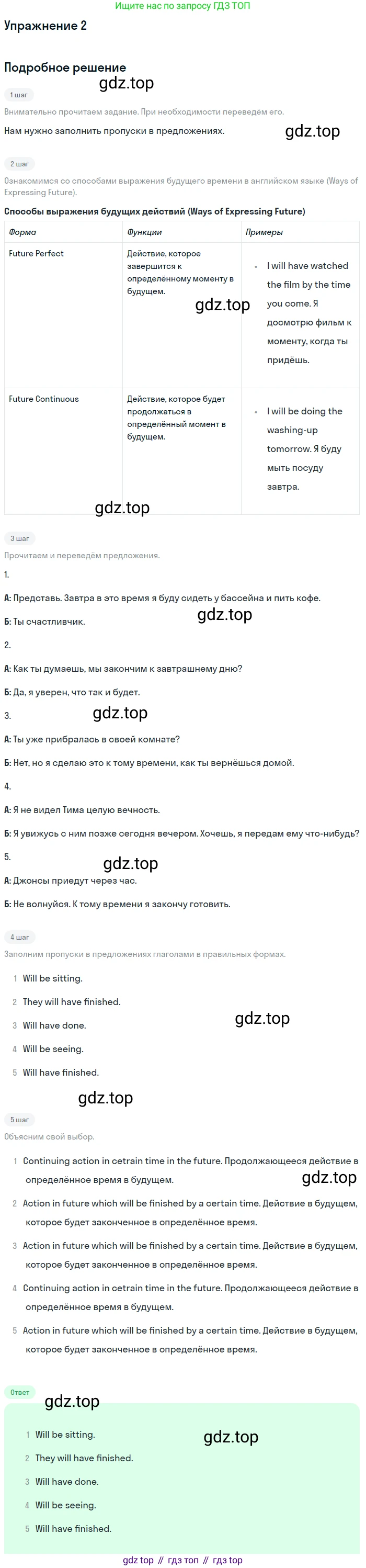 Английский язык (english), 10 класс Учебник (Student's book), авторы: Афанасьева Ольга Васильевна (Afanasyeva Olga), Дули Дженни (Dooley Jenny), Михеева Ирина Владимировна (Mikheeva Irina), Оби Боб (Obee Bob), Эванс Вирджиния (Evans Virginia), издательство Просвещение, Москва, 2019, красного цвета, страница 170, номер 2, Решение 2