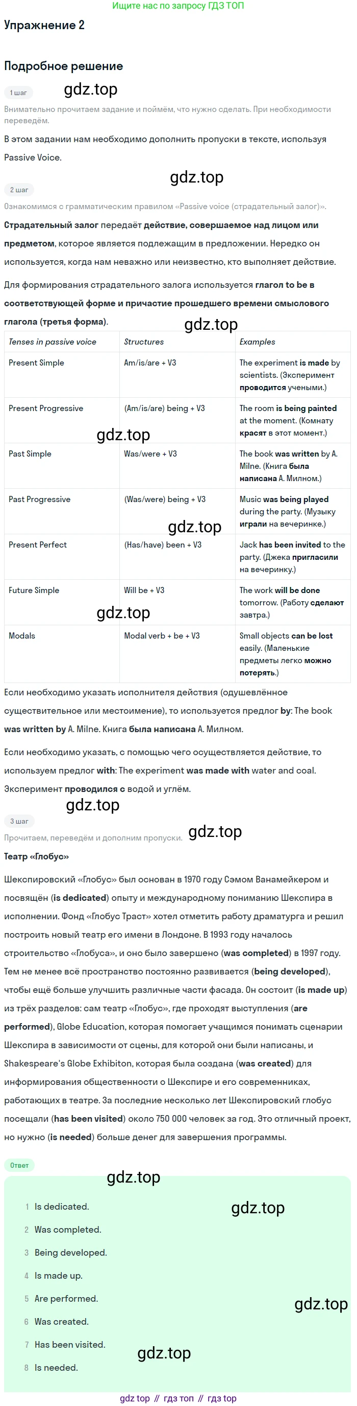 Английский язык (english), 10 класс Учебник (Student's book), авторы: Афанасьева Ольга Васильевна (Afanasyeva Olga), Дули Дженни (Dooley Jenny), Михеева Ирина Владимировна (Mikheeva Irina), Оби Боб (Obee Bob), Эванс Вирджиния (Evans Virginia), издательство Просвещение, Москва, 2019, красного цвета, страница 178, номер 2, Решение 2