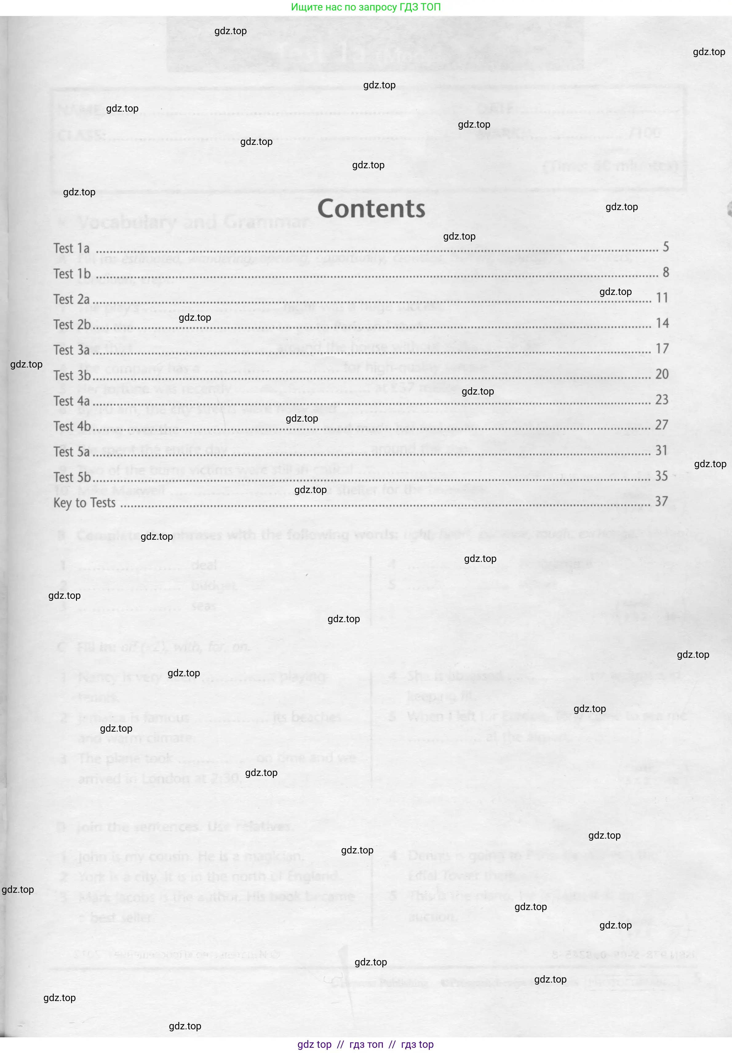 Английский язык (english), 10 класс контрольные задания (test booklet), авторы: Баранова Ксения Михайловна (Baranova Ksenia), Дули Дженни (Dooley Jenny), Копылова Виктория Викторовна (Kopylova Victoria), Мильруд Радислав Петрович (Millrood Radislav), Эванс Вирджиния (Evans Virginia), издательство Просвещение, Москва, 2019, серого цвета, страница 3