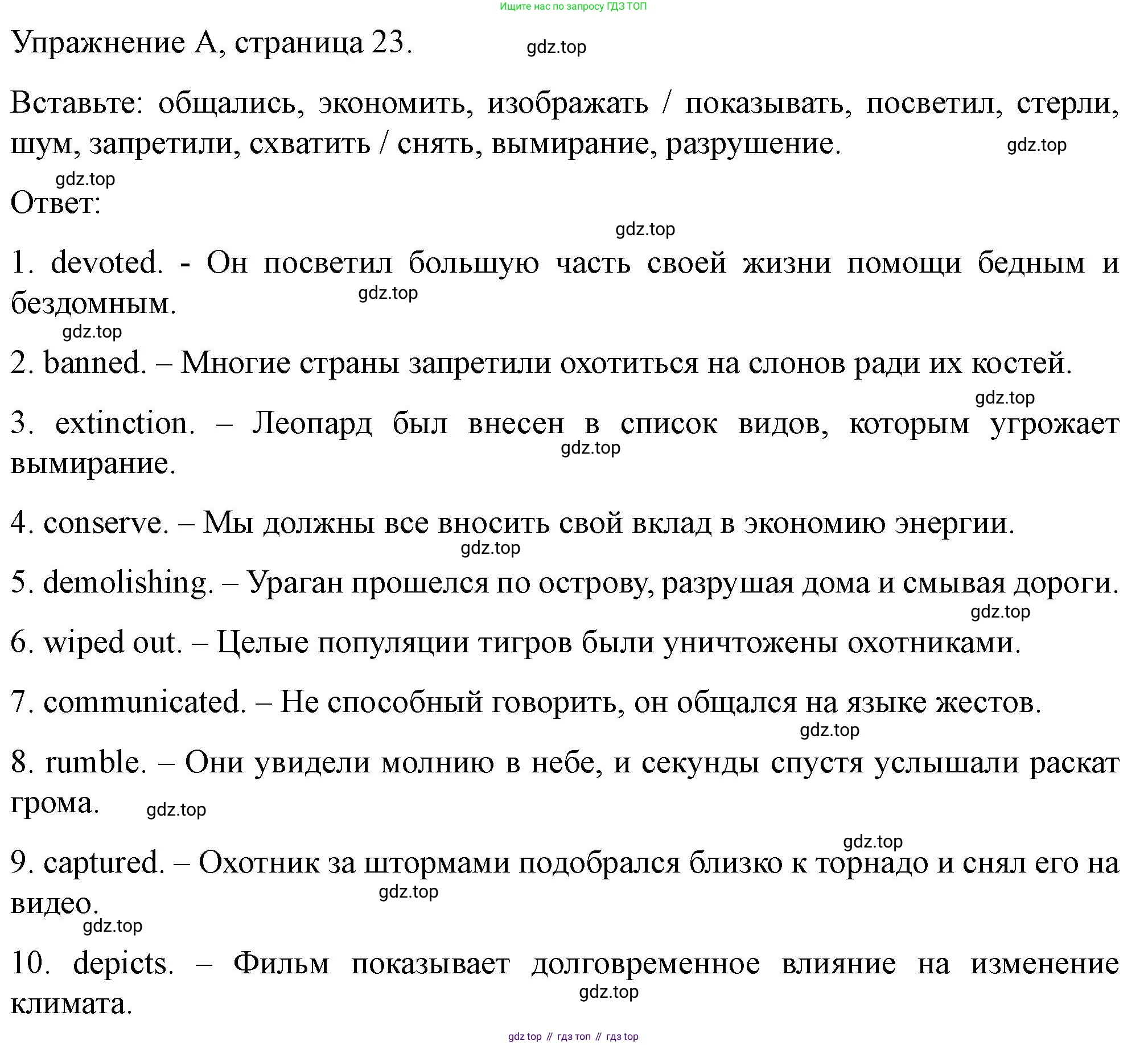 ГДЗ Английский язык (english), 10 класс контрольные задания (test booklet), авторы: Баранова Ксения Михайловна (Baranova Ksenia), Дули Дженни (Dooley Jenny), Копылова Виктория Викторовна (Kopylova Victoria), Мильруд Радислав Петрович (Millrood Radislav), Эванс Вирджиния (Evans Virginia), издательство Просвещение, Москва, 2019, серого цвета, страница 23, номер A, Решение
