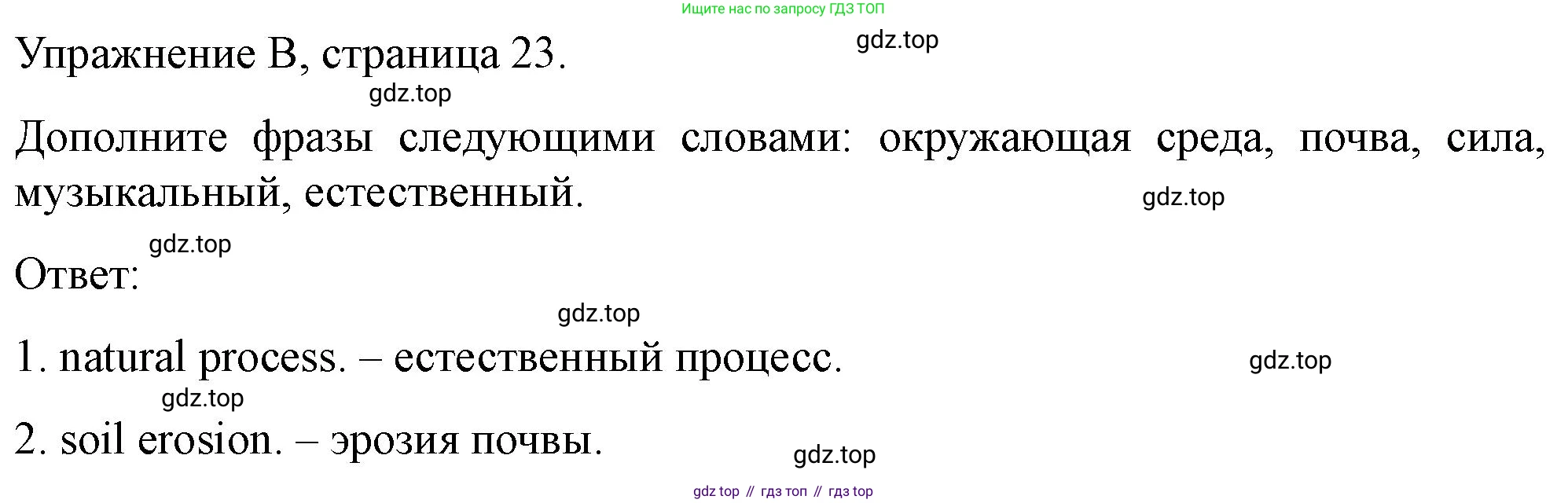 ГДЗ Английский язык (english), 10 класс контрольные задания (test booklet), авторы: Баранова Ксения Михайловна (Baranova Ksenia), Дули Дженни (Dooley Jenny), Копылова Виктория Викторовна (Kopylova Victoria), Мильруд Радислав Петрович (Millrood Radislav), Эванс Вирджиния (Evans Virginia), издательство Просвещение, Москва, 2019, серого цвета, страница 23, номер B, Решение