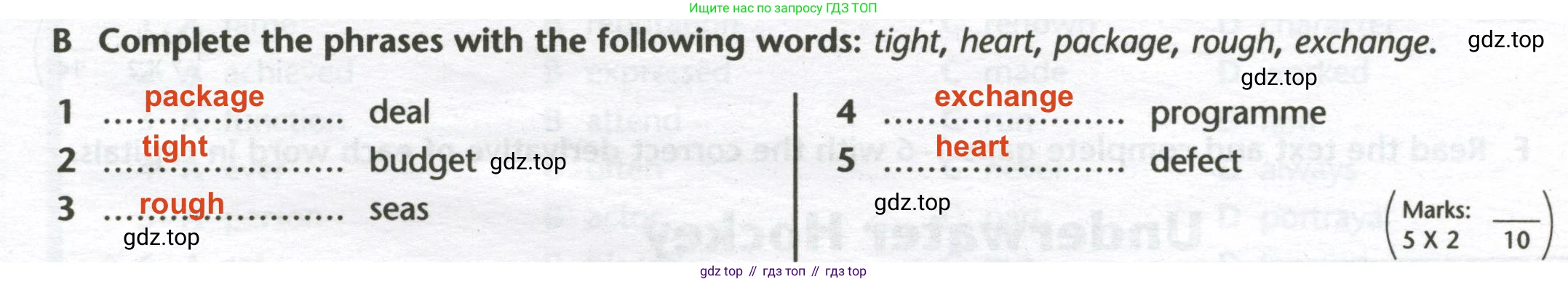 ГДЗ Английский язык (english), 10 класс контрольные задания (test booklet), авторы: Баранова Ксения Михайловна (Baranova Ksenia), Дули Дженни (Dooley Jenny), Копылова Виктория Викторовна (Kopylova Victoria), Мильруд Радислав Петрович (Millrood Radislav), Эванс Вирджиния (Evans Virginia), издательство Просвещение, Москва, 2019, серого цвета, страница 5, номер B, Решение 2