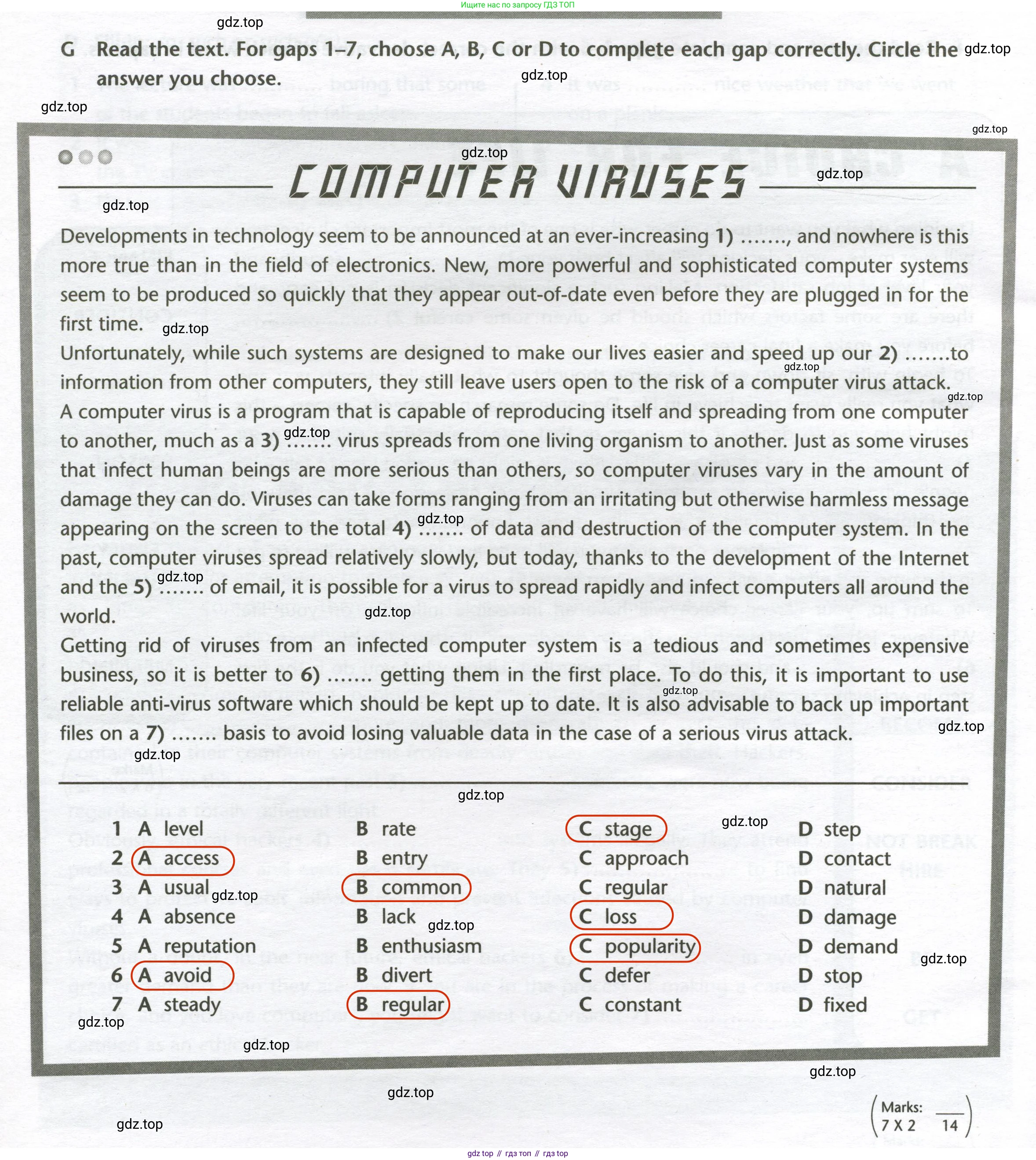 ГДЗ Английский язык (english), 10 класс контрольные задания (test booklet), авторы: Баранова Ксения Михайловна (Baranova Ksenia), Дули Дженни (Dooley Jenny), Копылова Виктория Викторовна (Kopylova Victoria), Мильруд Радислав Петрович (Millrood Radislav), Эванс Вирджиния (Evans Virginia), издательство Просвещение, Москва, 2019, серого цвета, страница 34, номер G, Решение 2