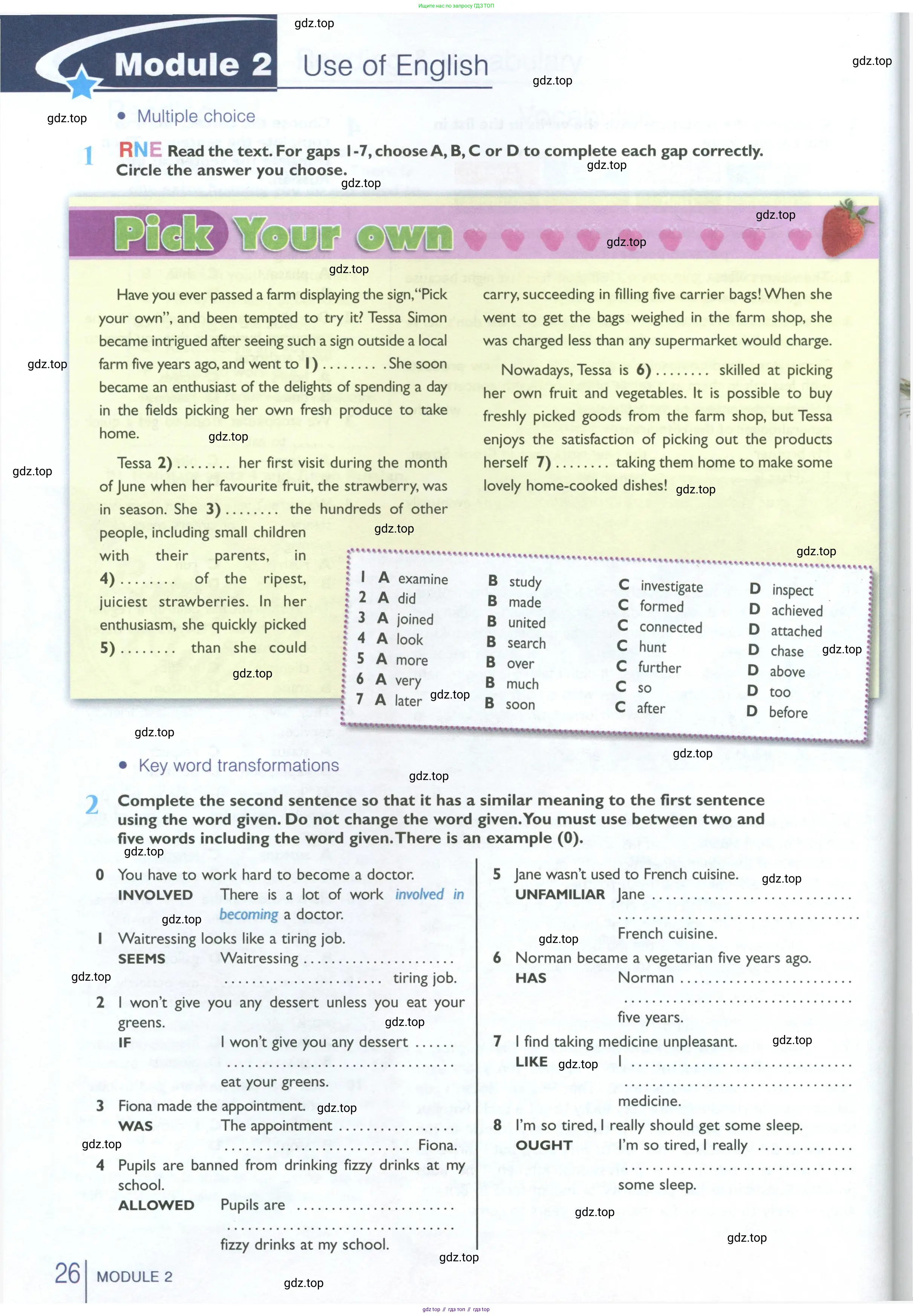 Английский язык (english), 10 класс Рабочая тетрадь (workbook), авторы: Баранова Ксения Михайловна (Baranova Ksenia), Дули Дженни (Dooley Jenny), Копылова Виктория Викторовна (Kopylova Victoria), Мильруд Радислав Петрович (Millrood Radislav), Эванс Вирджиния (Evans Virginia), издательство Просвещение, Москва, 2019, белого цвета, страница 26