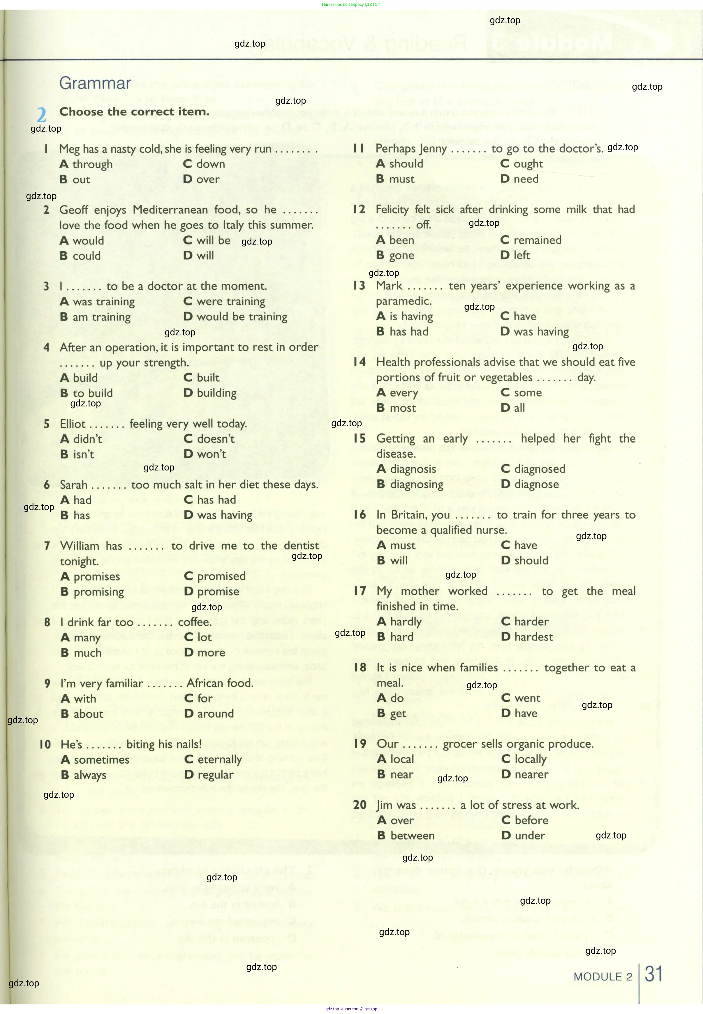 Английский язык (english), 10 класс Рабочая тетрадь (workbook), авторы: Баранова Ксения Михайловна (Baranova Ksenia), Дули Дженни (Dooley Jenny), Копылова Виктория Викторовна (Kopylova Victoria), Мильруд Радислав Петрович (Millrood Radislav), Эванс Вирджиния (Evans Virginia), издательство Просвещение, Москва, 2019, белого цвета, страница 31