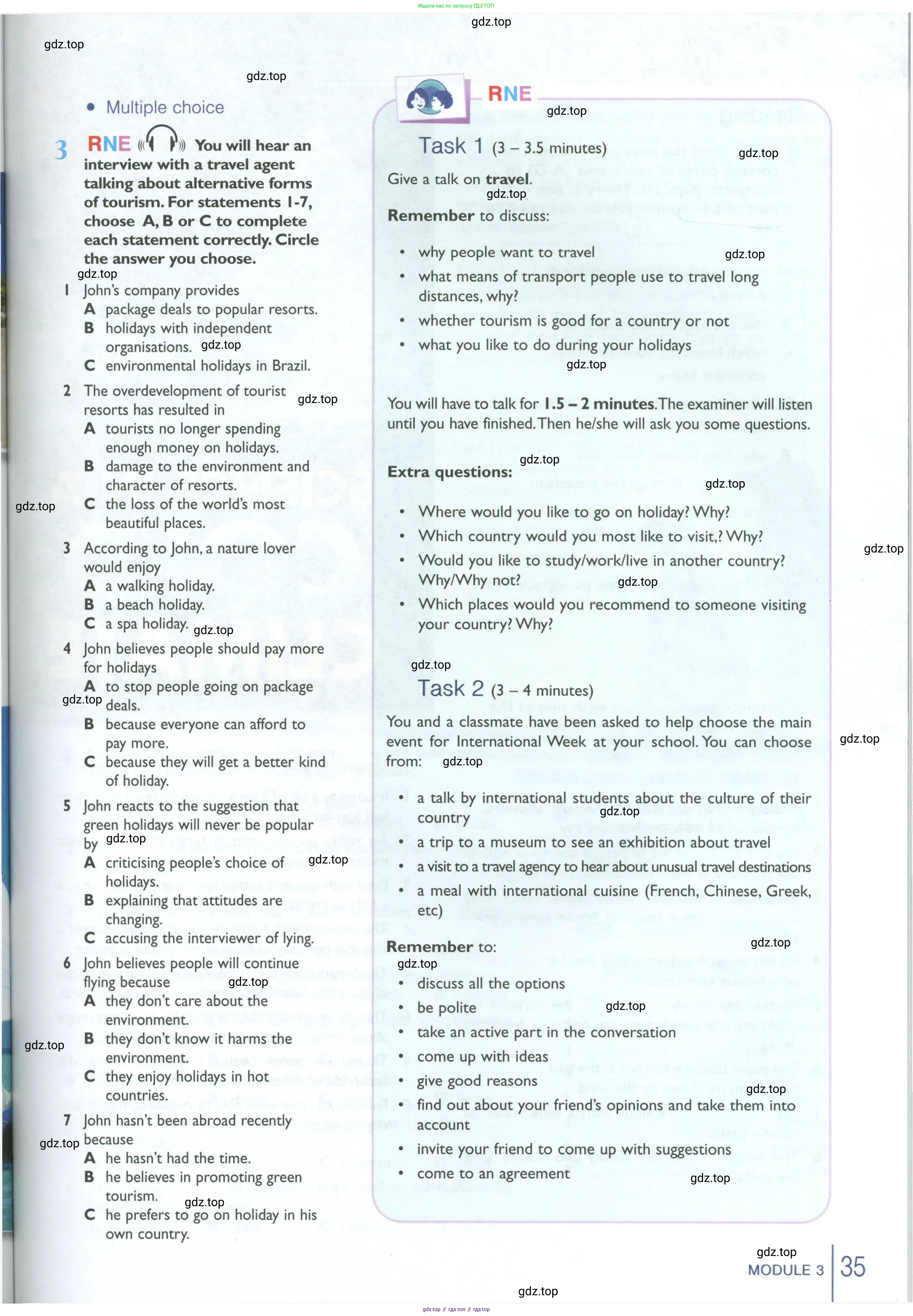 Английский язык (english), 10 класс Рабочая тетрадь (workbook), авторы: Баранова Ксения Михайловна (Baranova Ksenia), Дули Дженни (Dooley Jenny), Копылова Виктория Викторовна (Kopylova Victoria), Мильруд Радислав Петрович (Millrood Radislav), Эванс Вирджиния (Evans Virginia), издательство Просвещение, Москва, 2019, белого цвета, страница 35