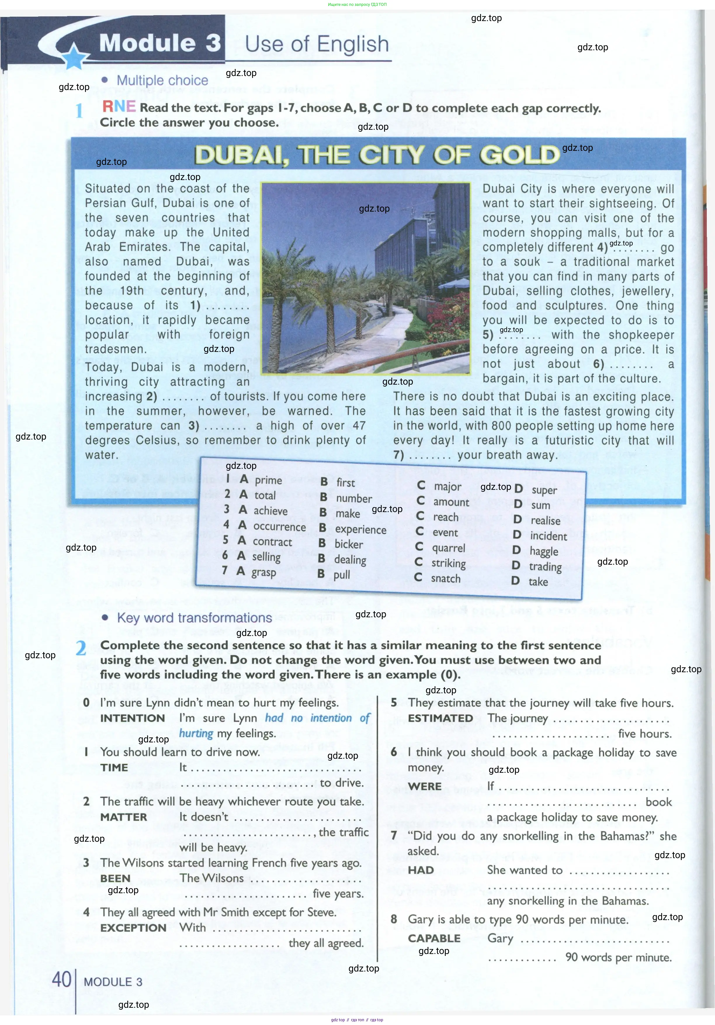 Английский язык (english), 10 класс Рабочая тетрадь (workbook), авторы: Баранова Ксения Михайловна (Baranova Ksenia), Дули Дженни (Dooley Jenny), Копылова Виктория Викторовна (Kopylova Victoria), Мильруд Радислав Петрович (Millrood Radislav), Эванс Вирджиния (Evans Virginia), издательство Просвещение, Москва, 2019, белого цвета, страница 40