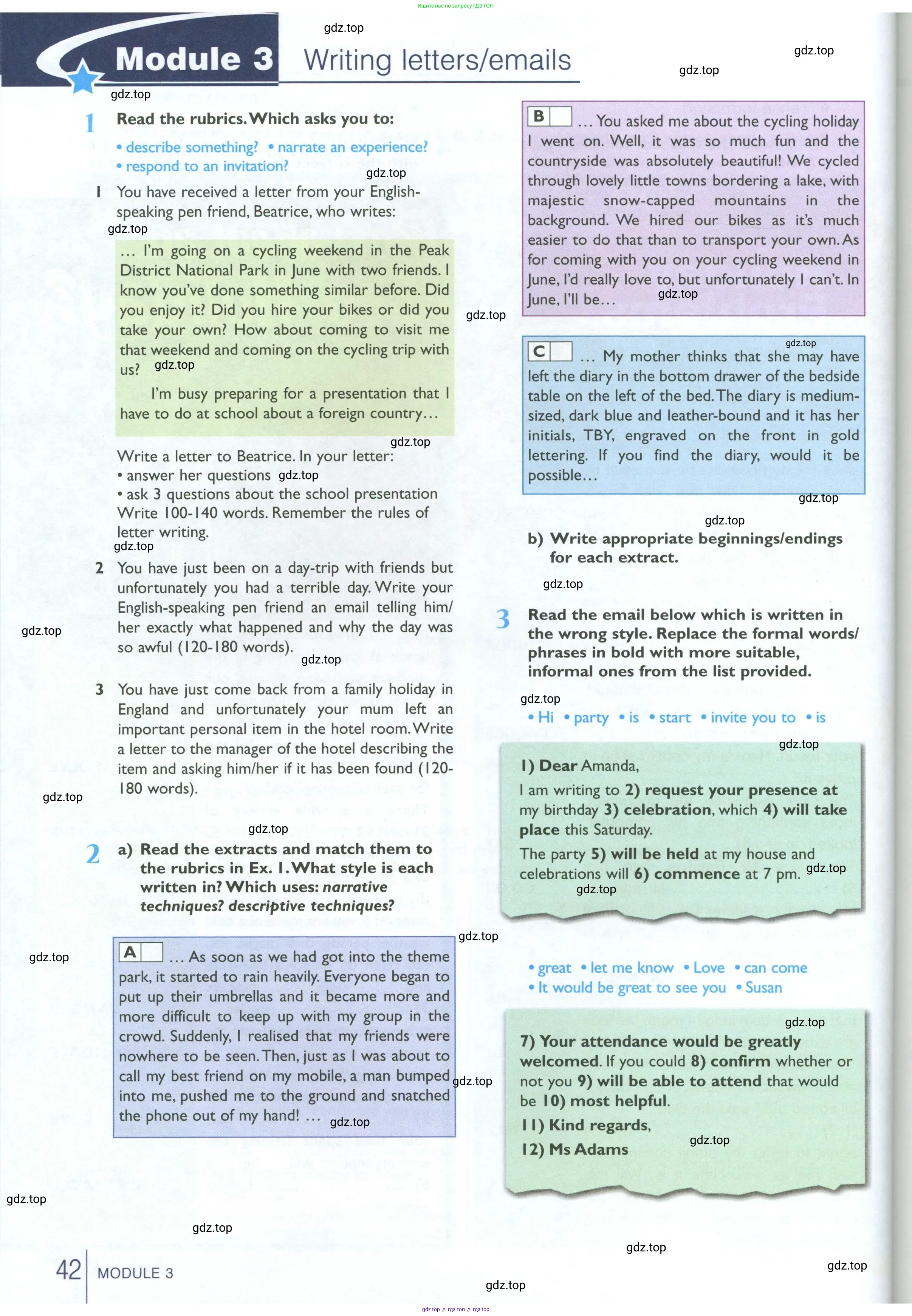 Английский язык (english), 10 класс Рабочая тетрадь (workbook), авторы: Баранова Ксения Михайловна (Baranova Ksenia), Дули Дженни (Dooley Jenny), Копылова Виктория Викторовна (Kopylova Victoria), Мильруд Радислав Петрович (Millrood Radislav), Эванс Вирджиния (Evans Virginia), издательство Просвещение, Москва, 2019, белого цвета, страница 42
