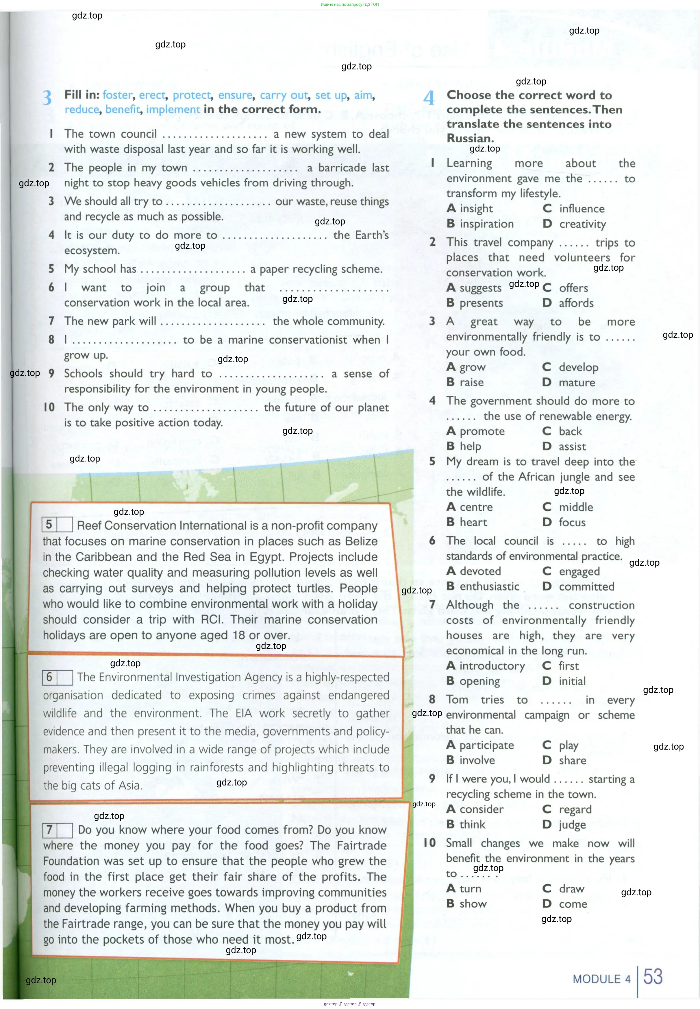Английский язык (english), 10 класс Рабочая тетрадь (workbook), авторы: Баранова Ксения Михайловна (Baranova Ksenia), Дули Дженни (Dooley Jenny), Копылова Виктория Викторовна (Kopylova Victoria), Мильруд Радислав Петрович (Millrood Radislav), Эванс Вирджиния (Evans Virginia), издательство Просвещение, Москва, 2019, белого цвета, страница 53