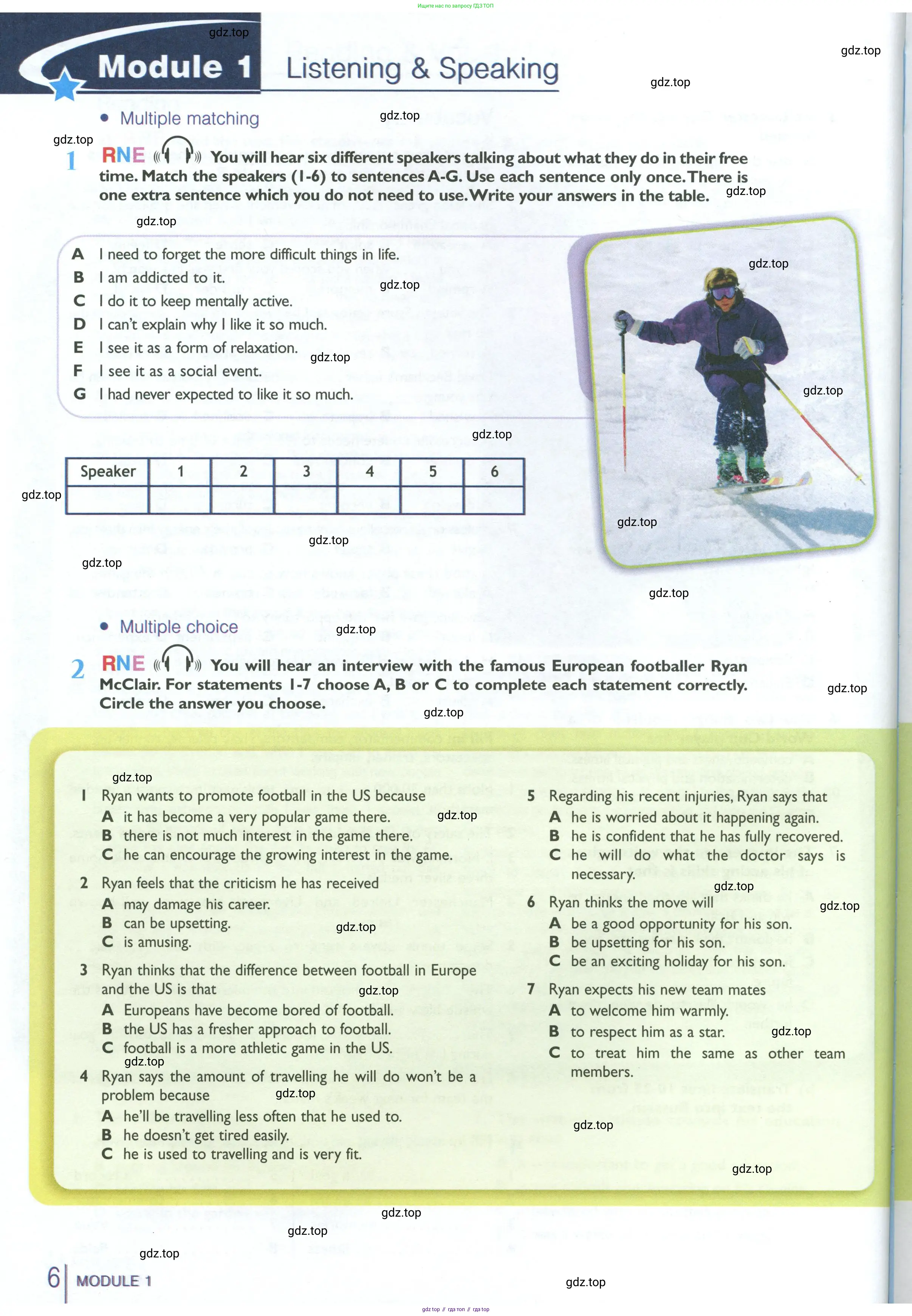 Английский язык (english), 10 класс Рабочая тетрадь (workbook), авторы: Баранова Ксения Михайловна (Baranova Ksenia), Дули Дженни (Dooley Jenny), Копылова Виктория Викторовна (Kopylova Victoria), Мильруд Радислав Петрович (Millrood Radislav), Эванс Вирджиния (Evans Virginia), издательство Просвещение, Москва, 2019, белого цвета, страница 6