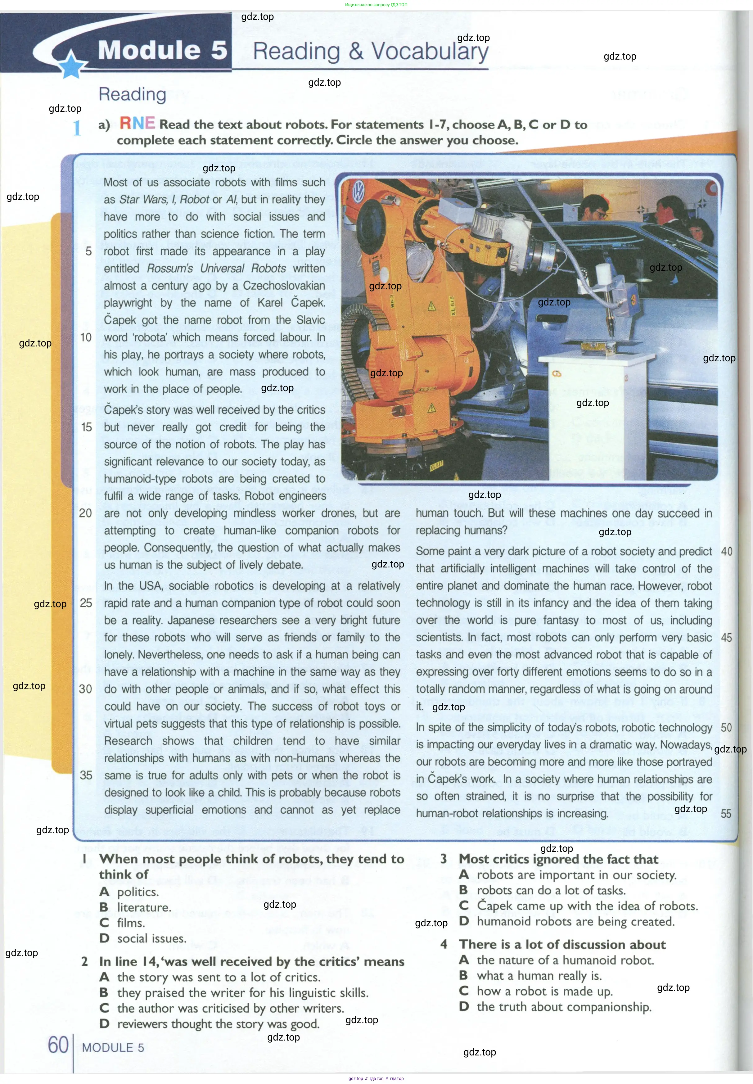 Английский язык (english), 10 класс Рабочая тетрадь (workbook), авторы: Баранова Ксения Михайловна (Baranova Ksenia), Дули Дженни (Dooley Jenny), Копылова Виктория Викторовна (Kopylova Victoria), Мильруд Радислав Петрович (Millrood Radislav), Эванс Вирджиния (Evans Virginia), издательство Просвещение, Москва, 2019, белого цвета, страница 60