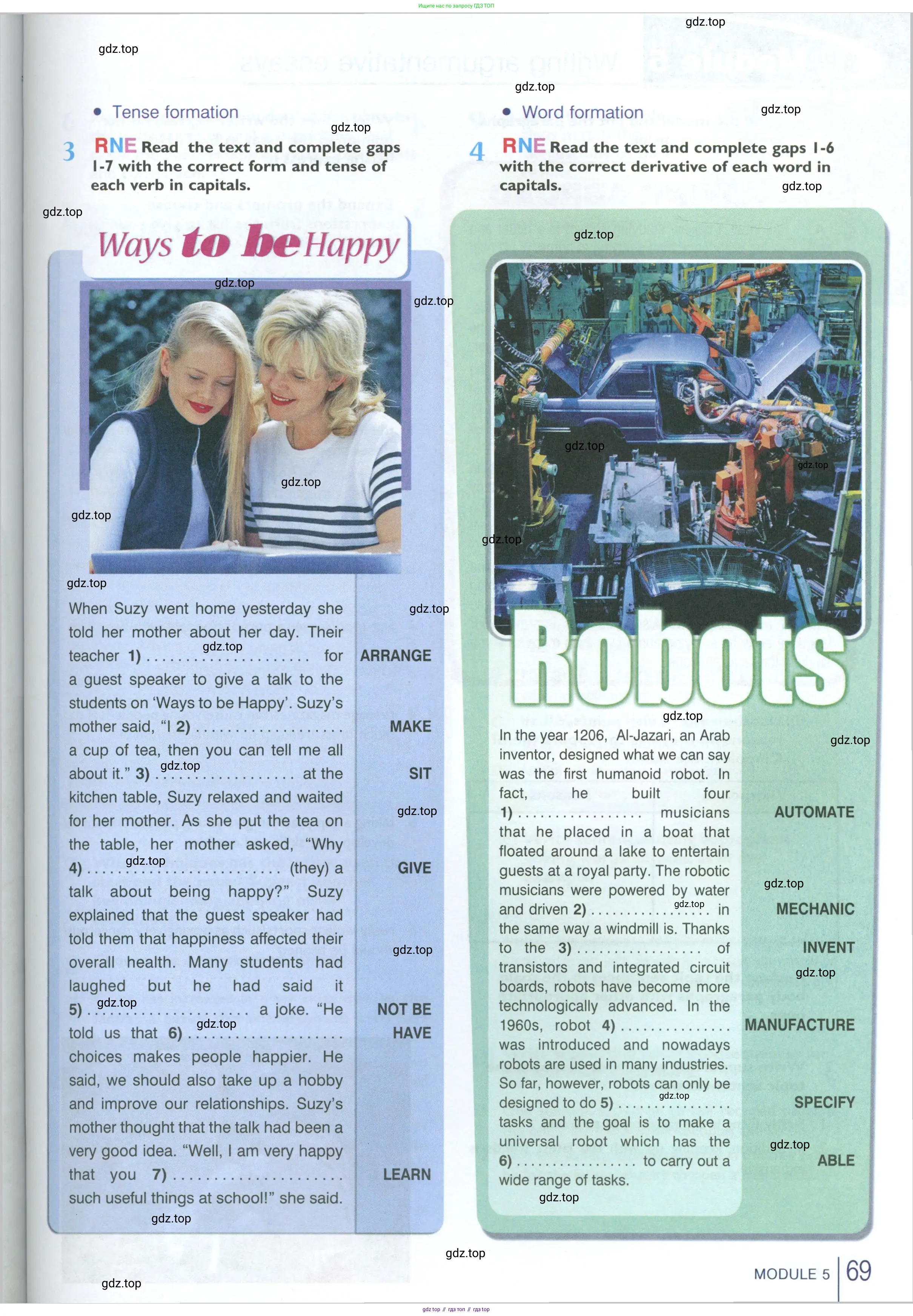 Английский язык (english), 10 класс Рабочая тетрадь (workbook), авторы: Баранова Ксения Михайловна (Baranova Ksenia), Дули Дженни (Dooley Jenny), Копылова Виктория Викторовна (Kopylova Victoria), Мильруд Радислав Петрович (Millrood Radislav), Эванс Вирджиния (Evans Virginia), издательство Просвещение, Москва, 2019, белого цвета, страница 69