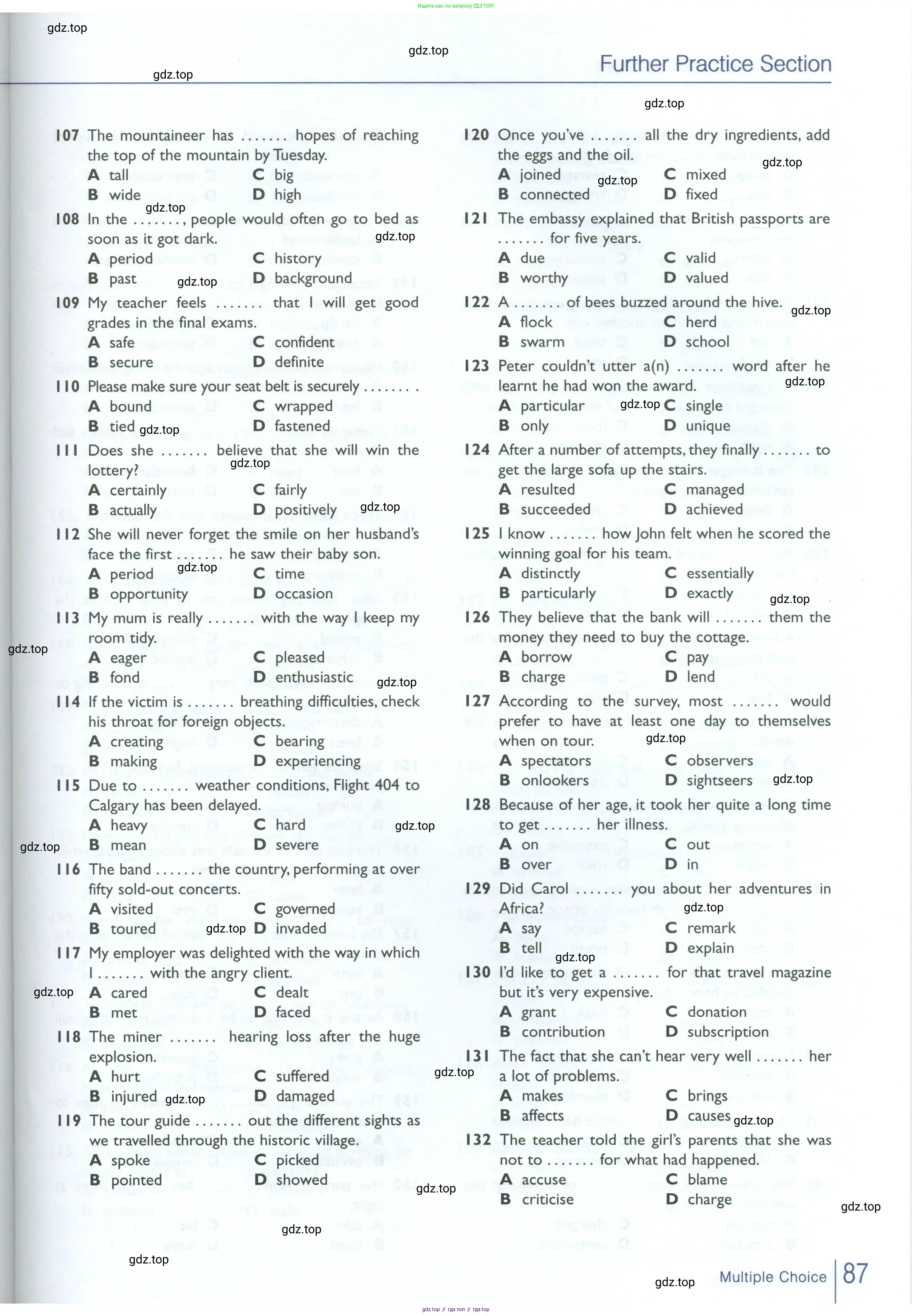 Английский язык (english), 10 класс Рабочая тетрадь (workbook), авторы: Баранова Ксения Михайловна (Baranova Ksenia), Дули Дженни (Dooley Jenny), Копылова Виктория Викторовна (Kopylova Victoria), Мильруд Радислав Петрович (Millrood Radislav), Эванс Вирджиния (Evans Virginia), издательство Просвещение, Москва, 2019, белого цвета, страница 87